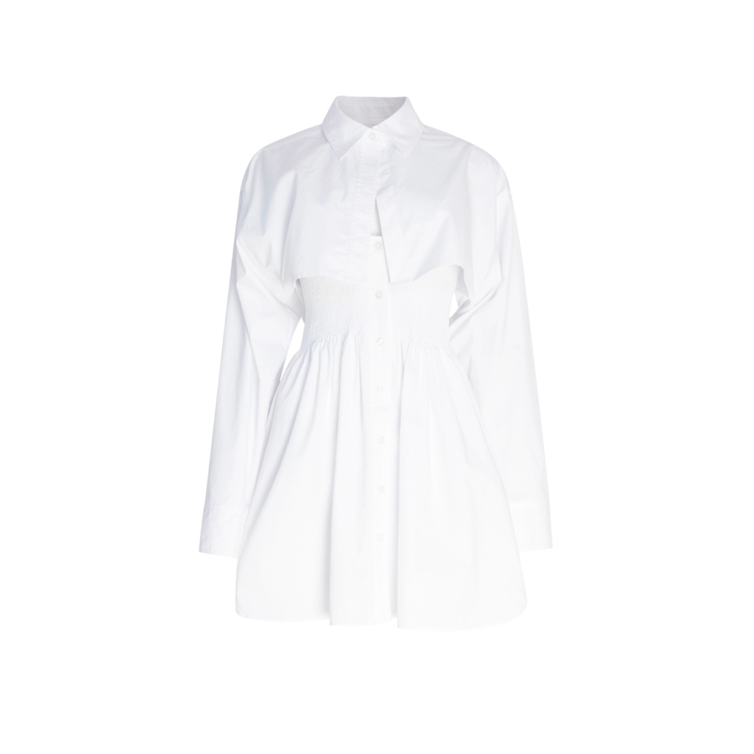 Circular Path Women's White Mini Dress & Jacket Set In White