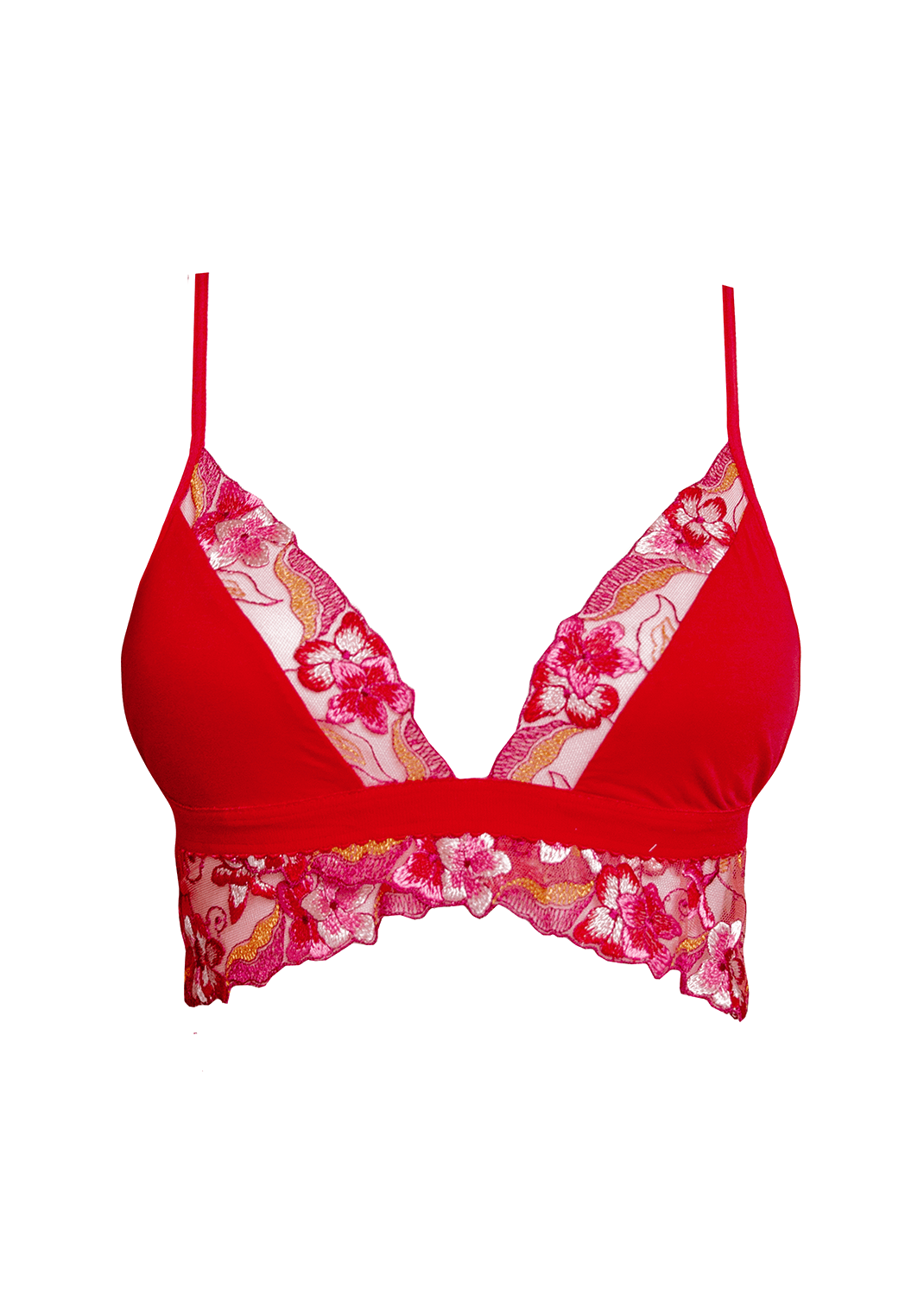 New Look lace push up bra in burgundy-Red