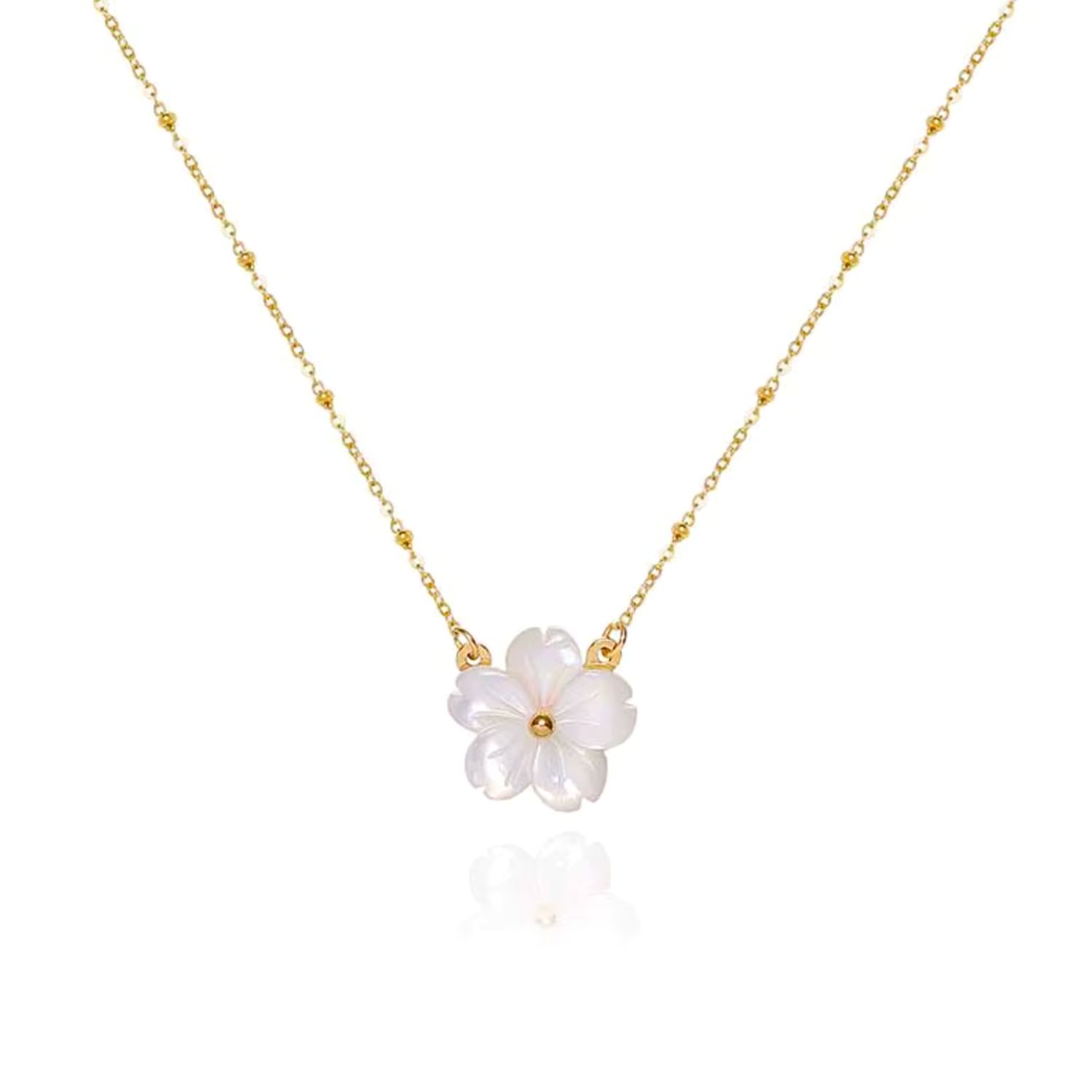 Olivia Le Women's Gold Flora Pearl Flower Necklace In Gold