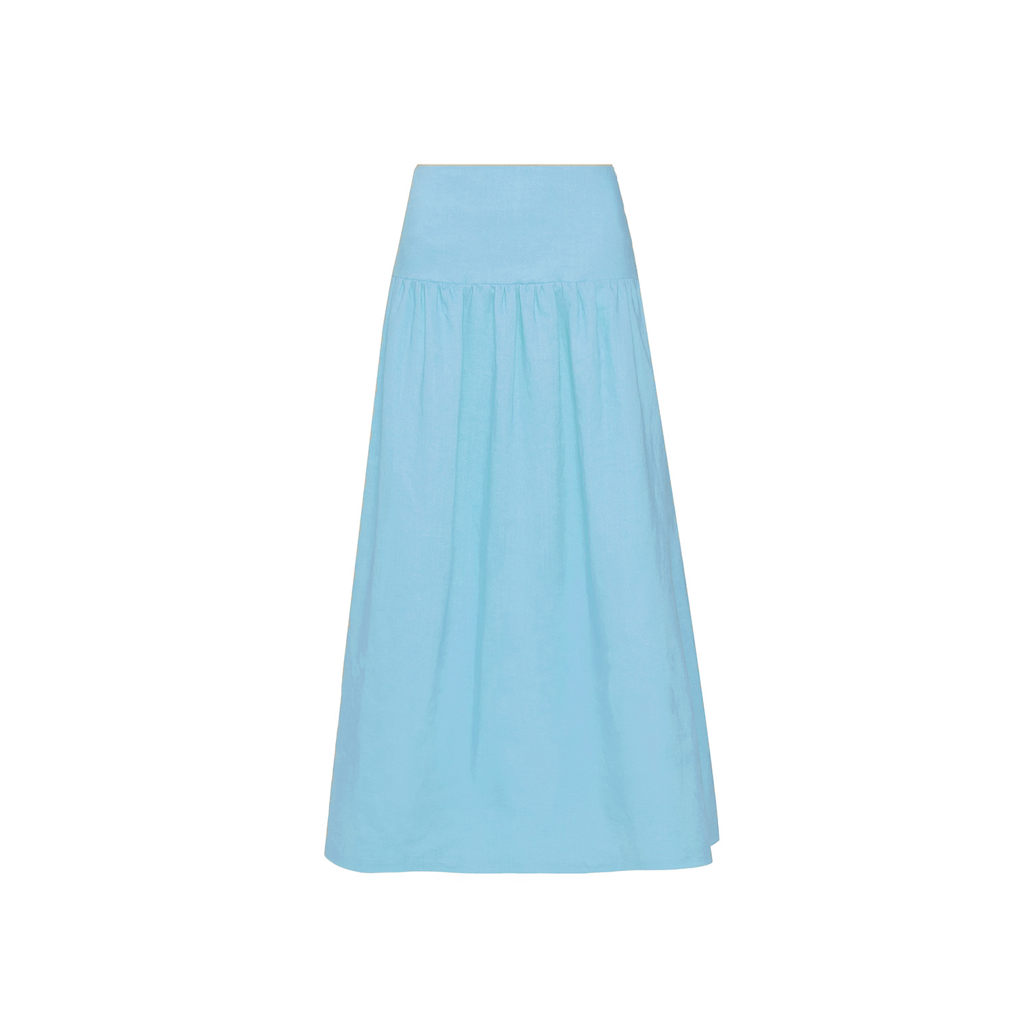 Avenue 8 Women's Linen Midi Skirt - Baby Blue In Blue