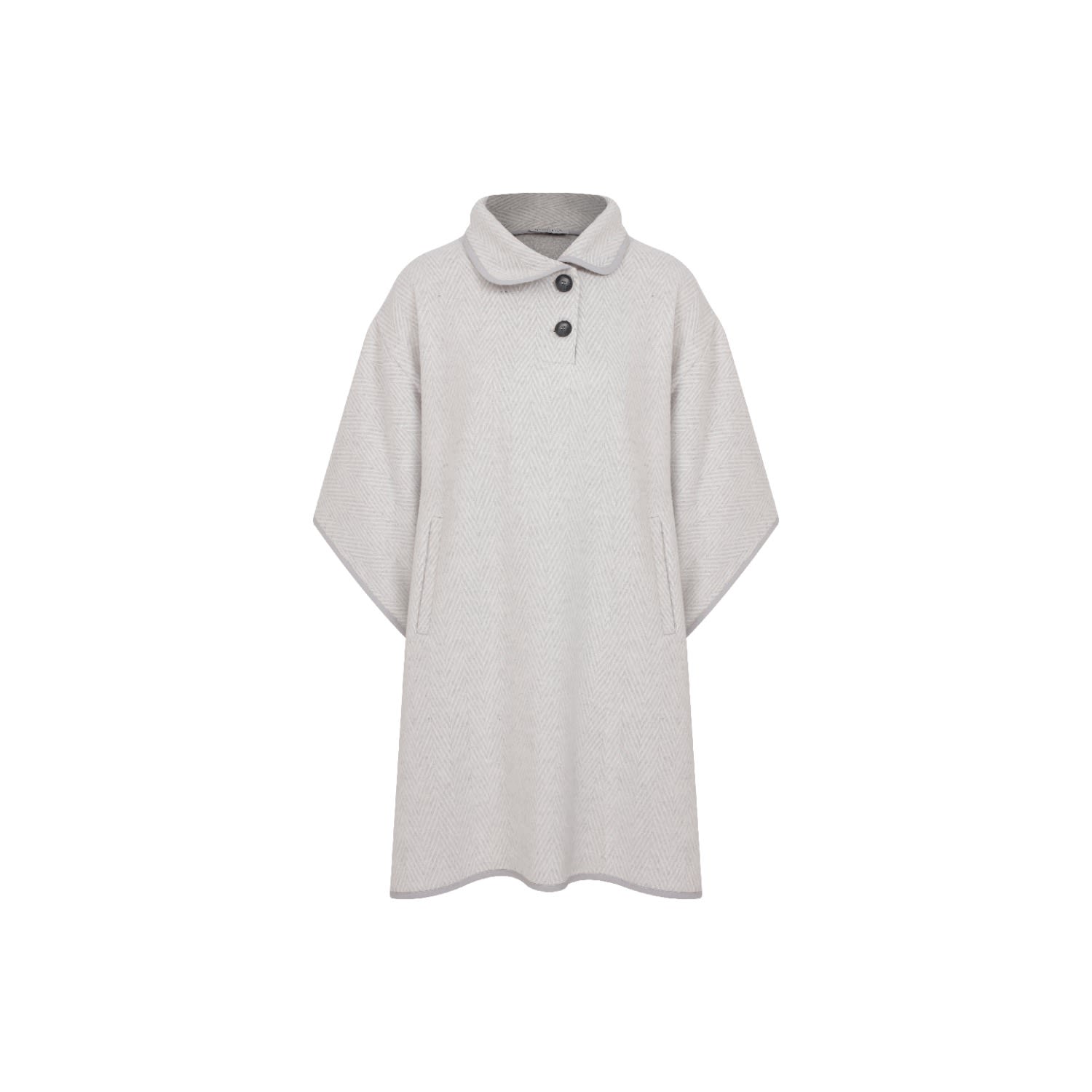 Nazli Ceren Women's Jarine Wool Blend Poncho In Light Grey In Gray
