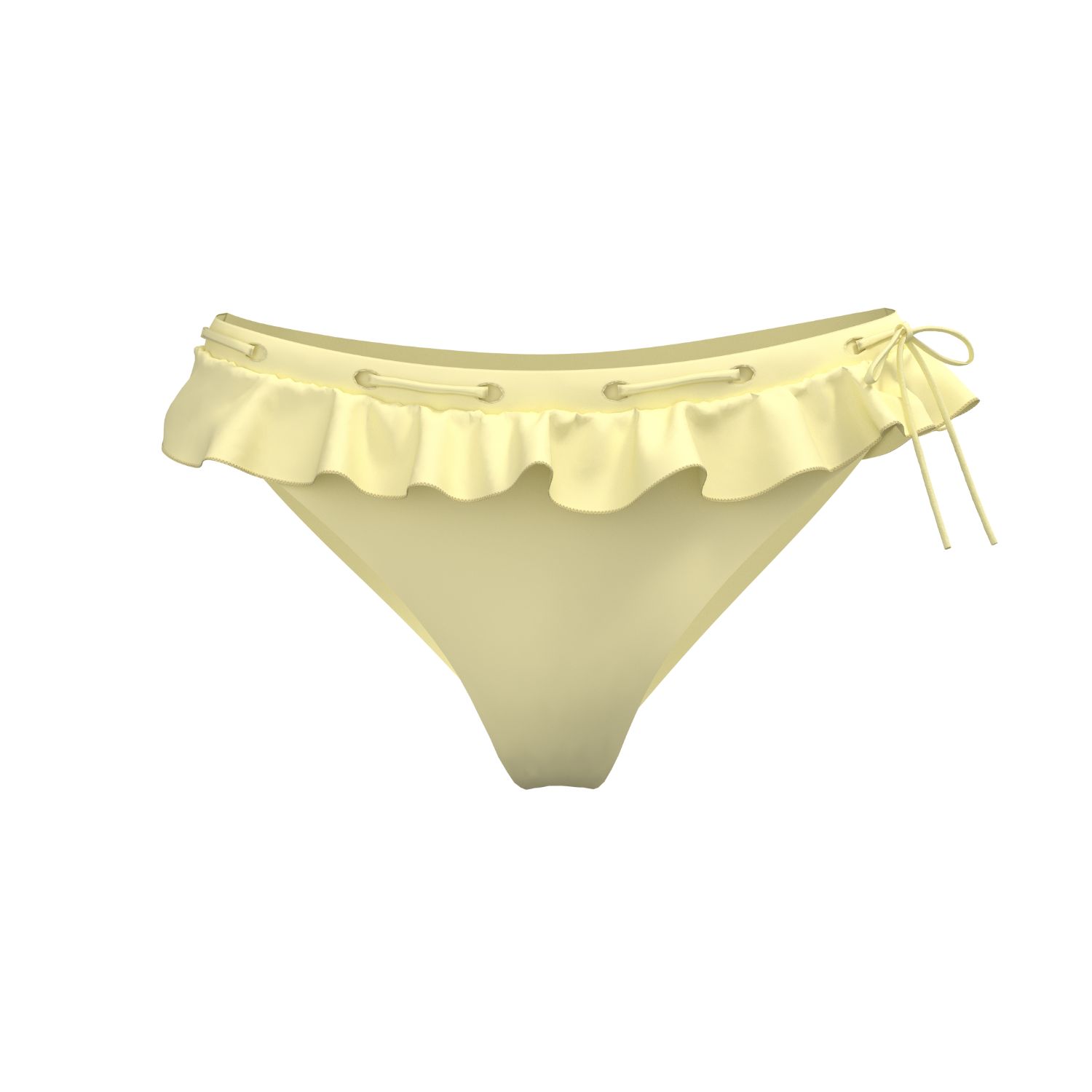 Blackbough Swim Women's Debi Ruffled Cheeky Bottoms / Butter Yellow In Yellow