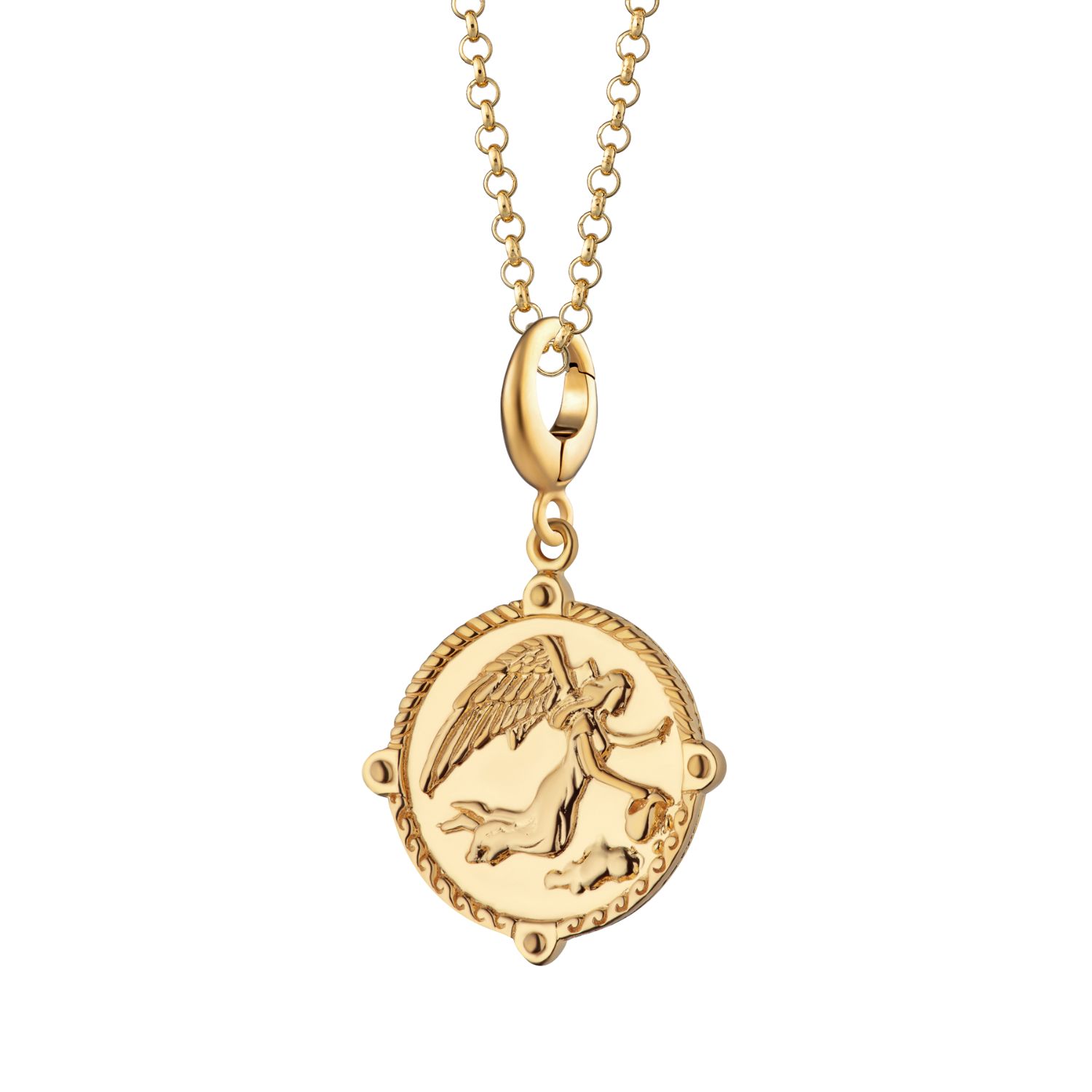 Lily Charmed Women's Gold Plated Goddess Of Communication Iris Charm Necklace In Gold