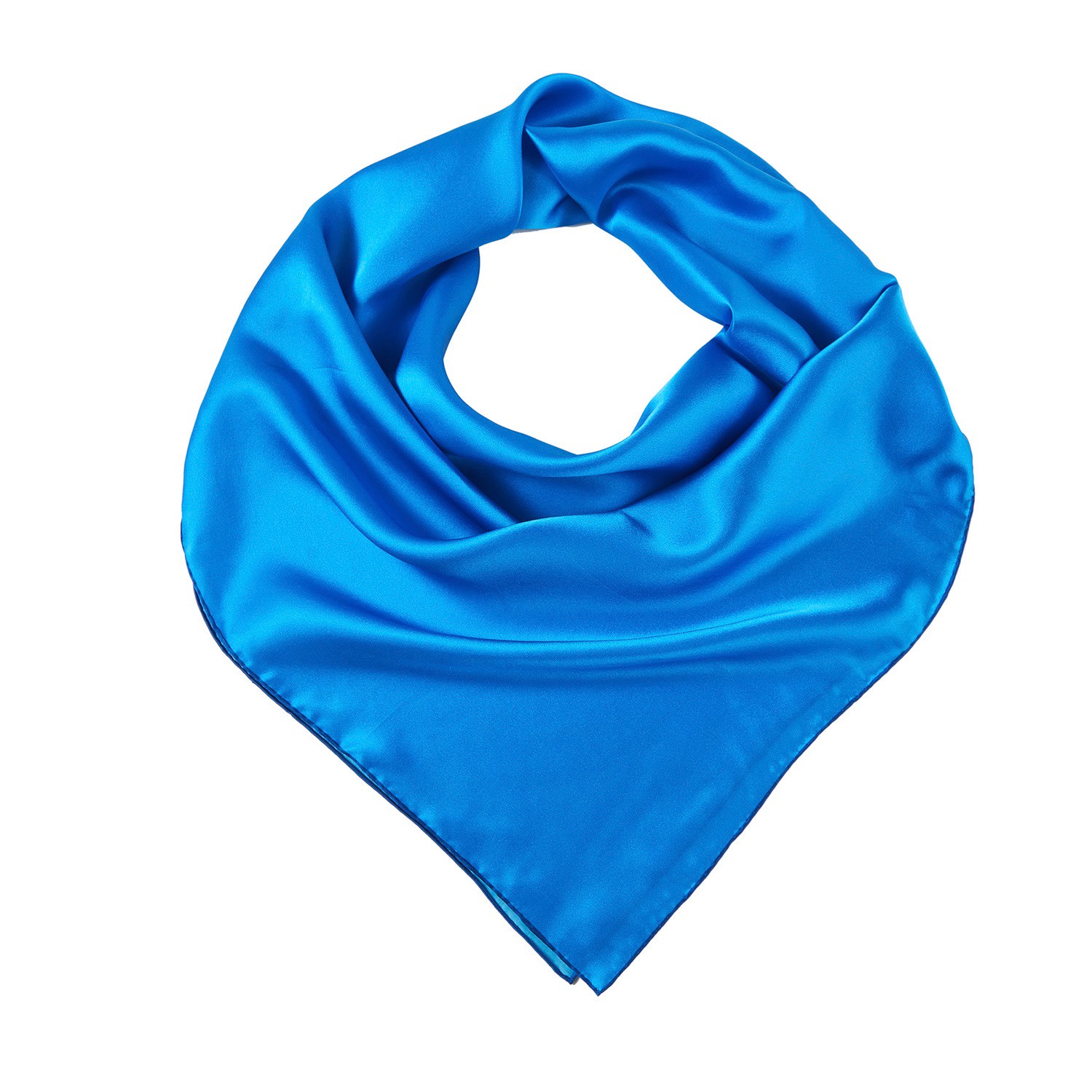 Women’s Pure Silk Scarf Glacier Solid Colour Collection Sky Blue Small Small Soft Strokes Silk