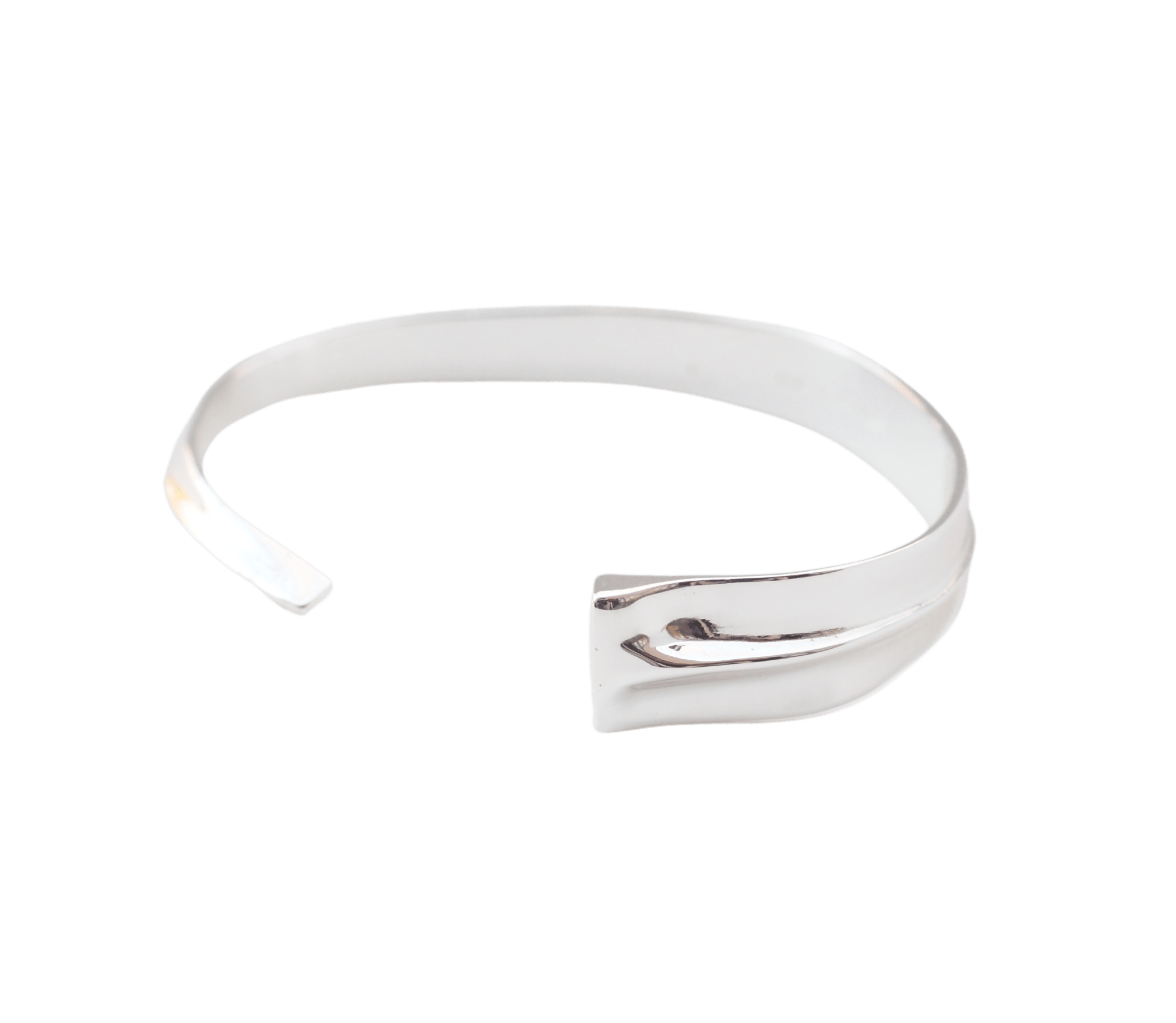 Nicole Amato Women's Open Bangle Bracelet - Silver