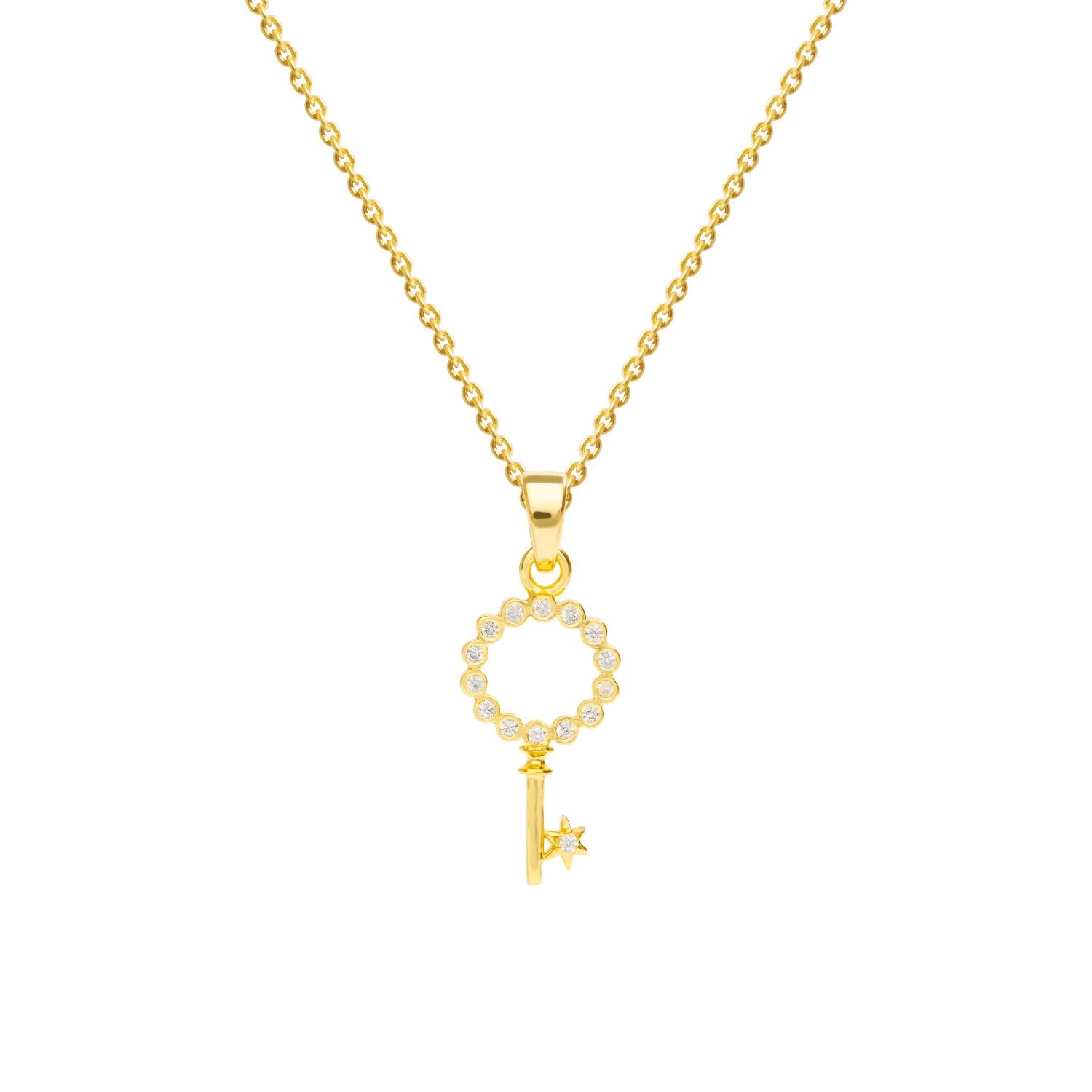 Women’s White / Gold Goldplated The Key To Universe Lavani Jewels