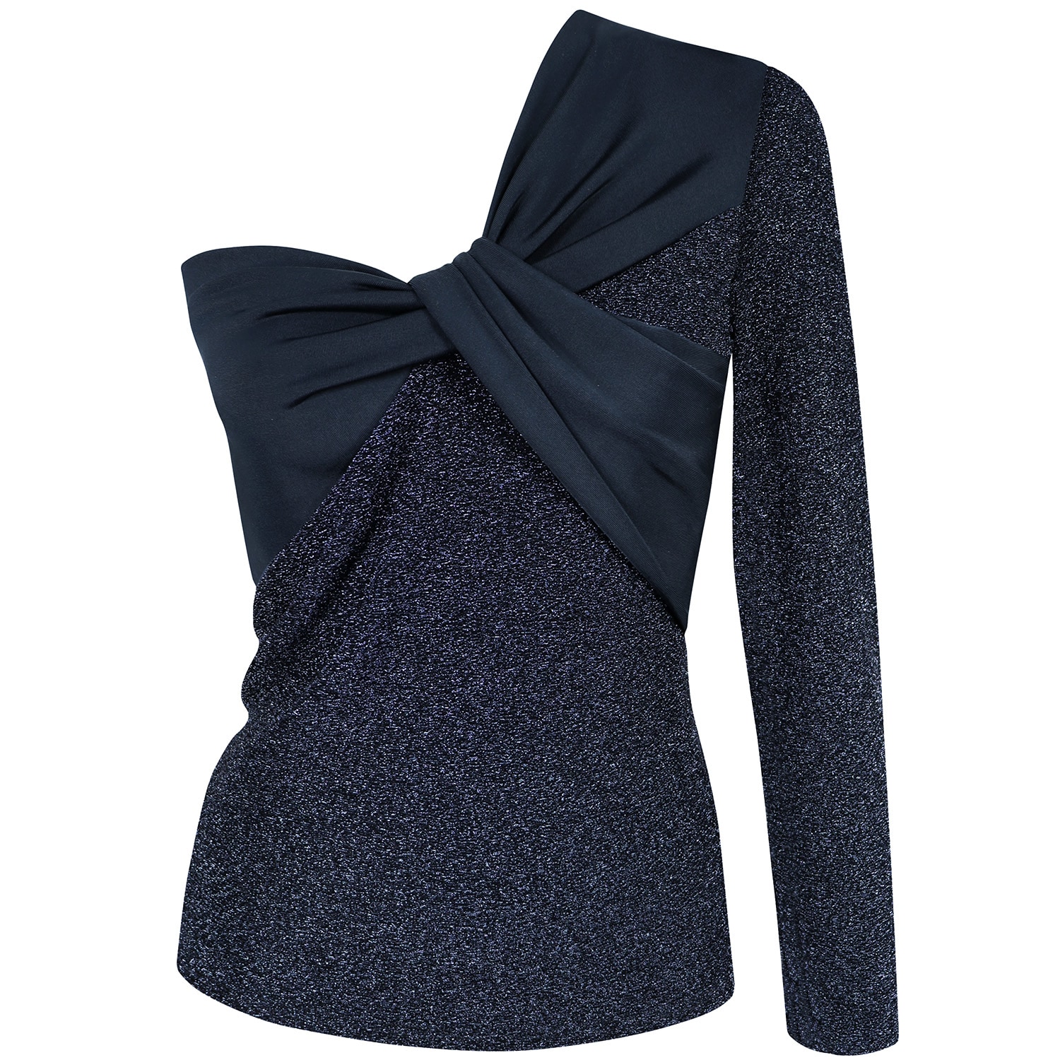 Me&thee Women's Blue Leap Of Faith Navy Bust Detail Top In Animal Print