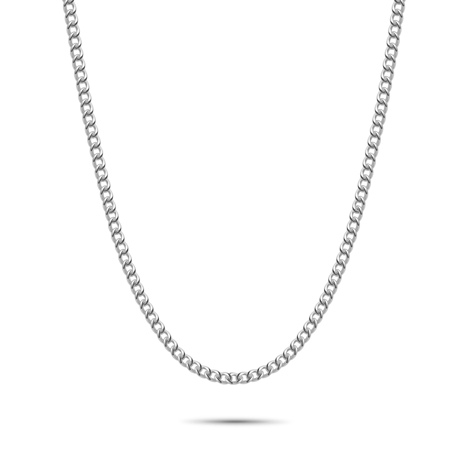 Rahul Patel Collection Men's Silver Round Curb Chain In Silver
