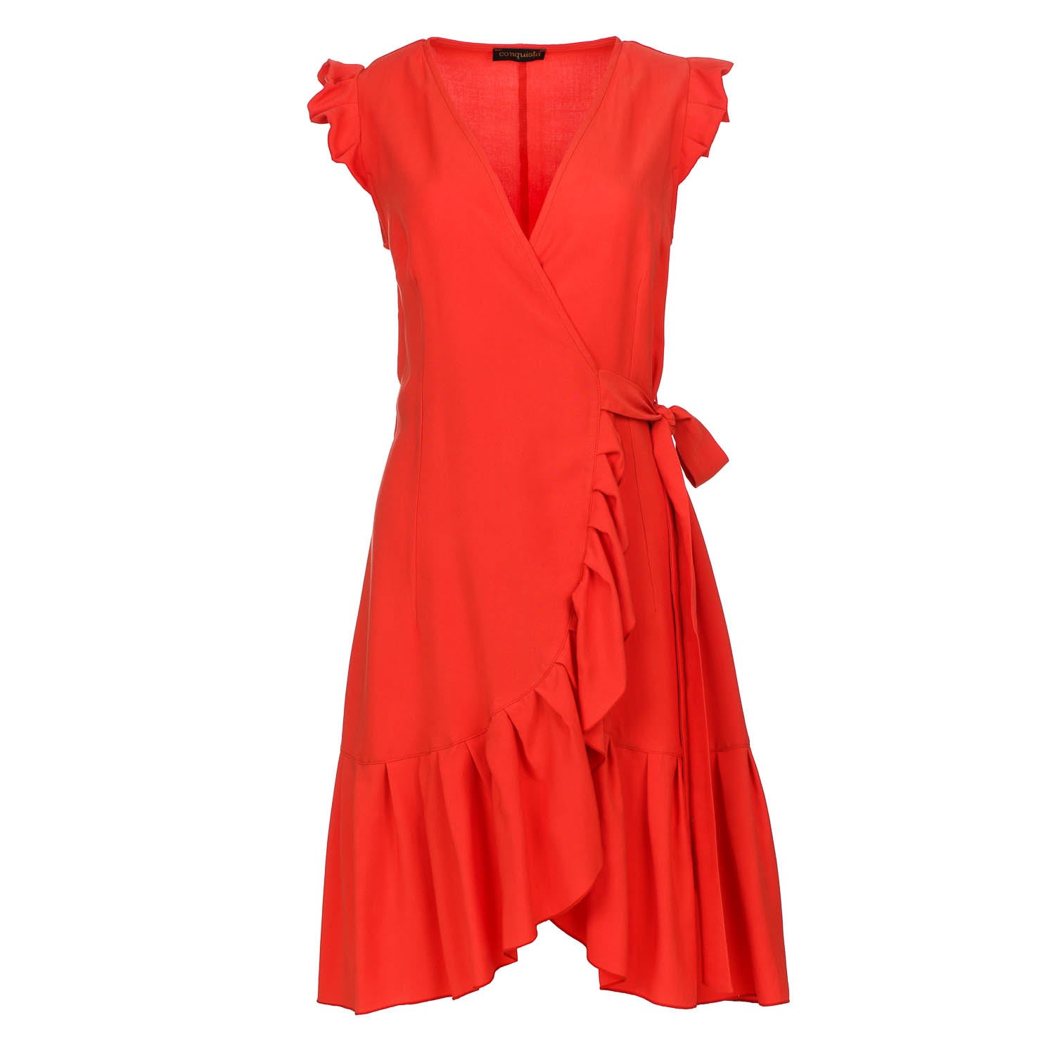 Women’s Yellow / Orange Orange Wrap Dress Small Conquista