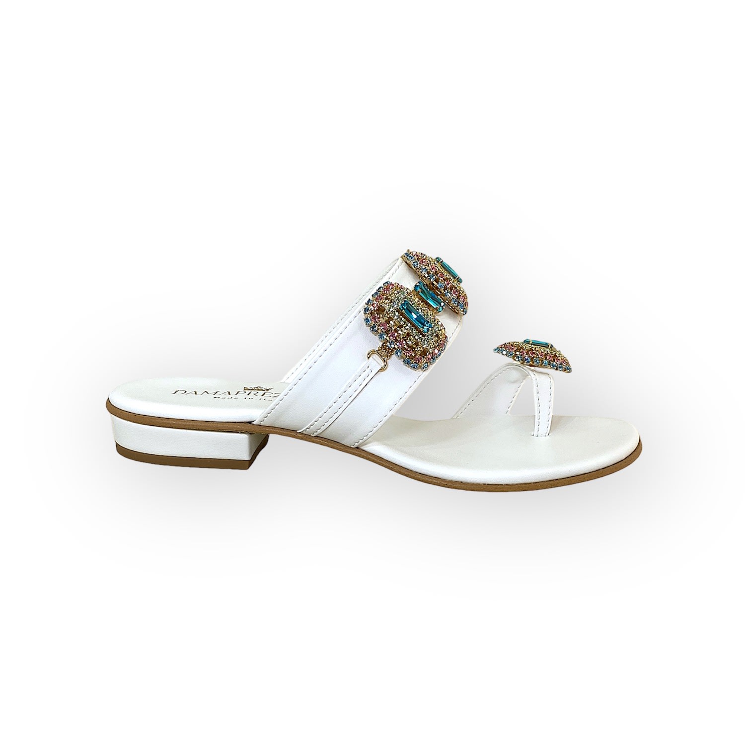 Women’s White Rainbow Isabella Sandals 6 Uk Damapreziosa