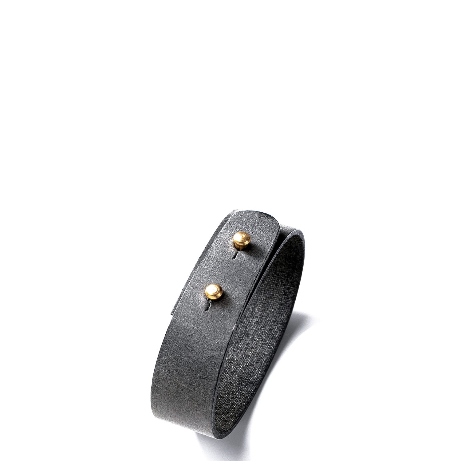 Roarcraft Women's Grey Adjustable Minimalist Leather Bracelet - Gray In Gray