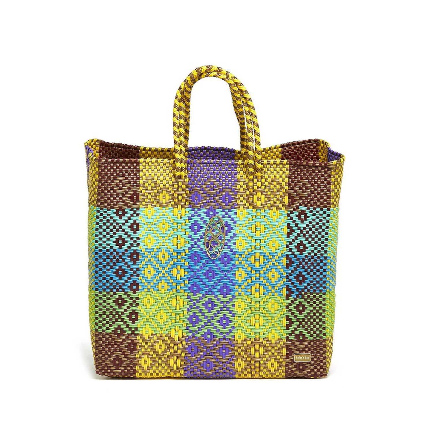 patterned tote bag