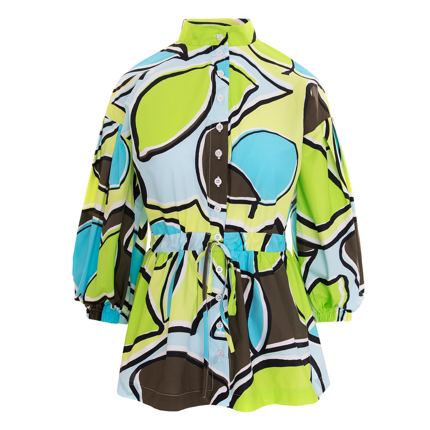 Concept A Trois Women's Multicolor Top Tunic In Green