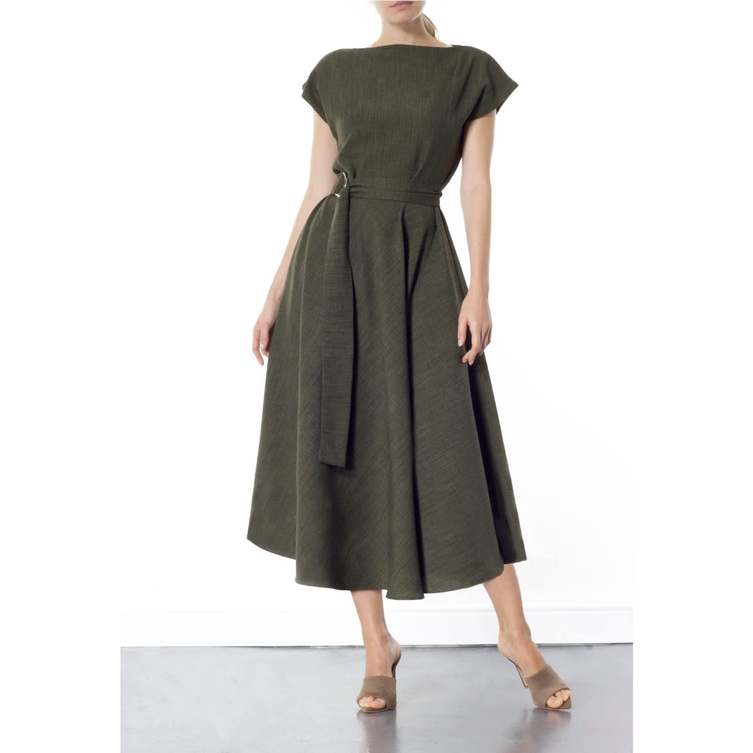 Stine Green Midi Dress (S) | Meem Label | Wolf & Badger