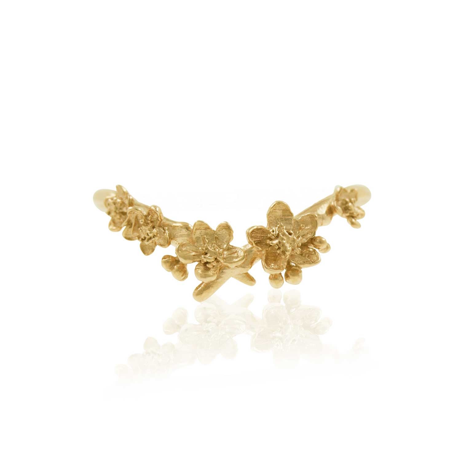 Lee Renee Women's Gold / Yellow / Neutrals Cherry Blossom Ring – Gold In Gold