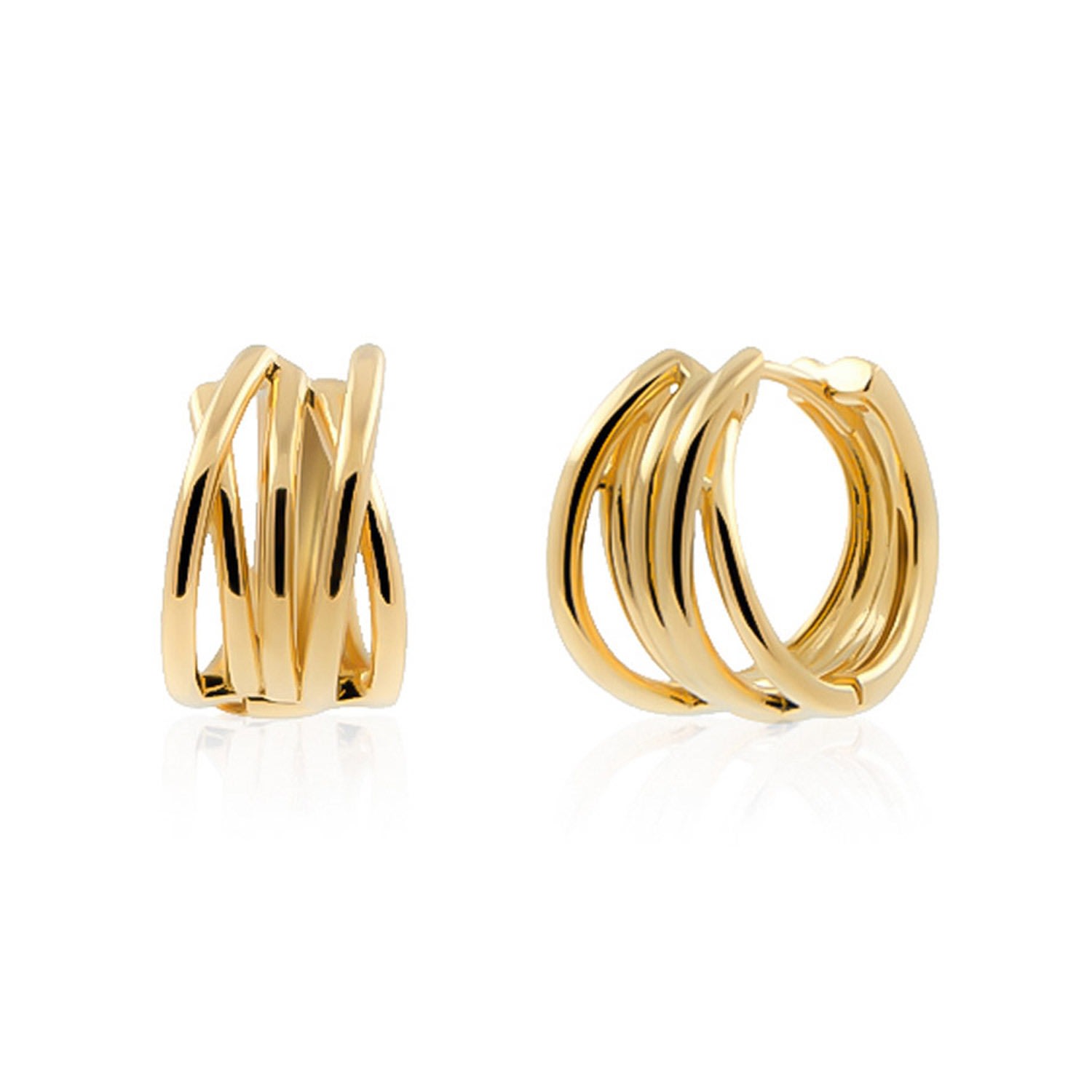 Women’s Gold Spiral Hoop Earrings Ct Cach