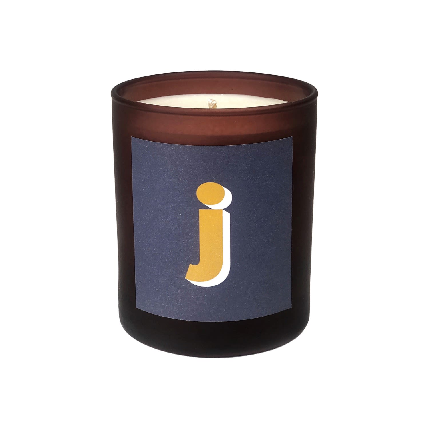 Blue Initial J Candle - Nom Refillable Large Alphabet Candle Little Karma Co. Ltd