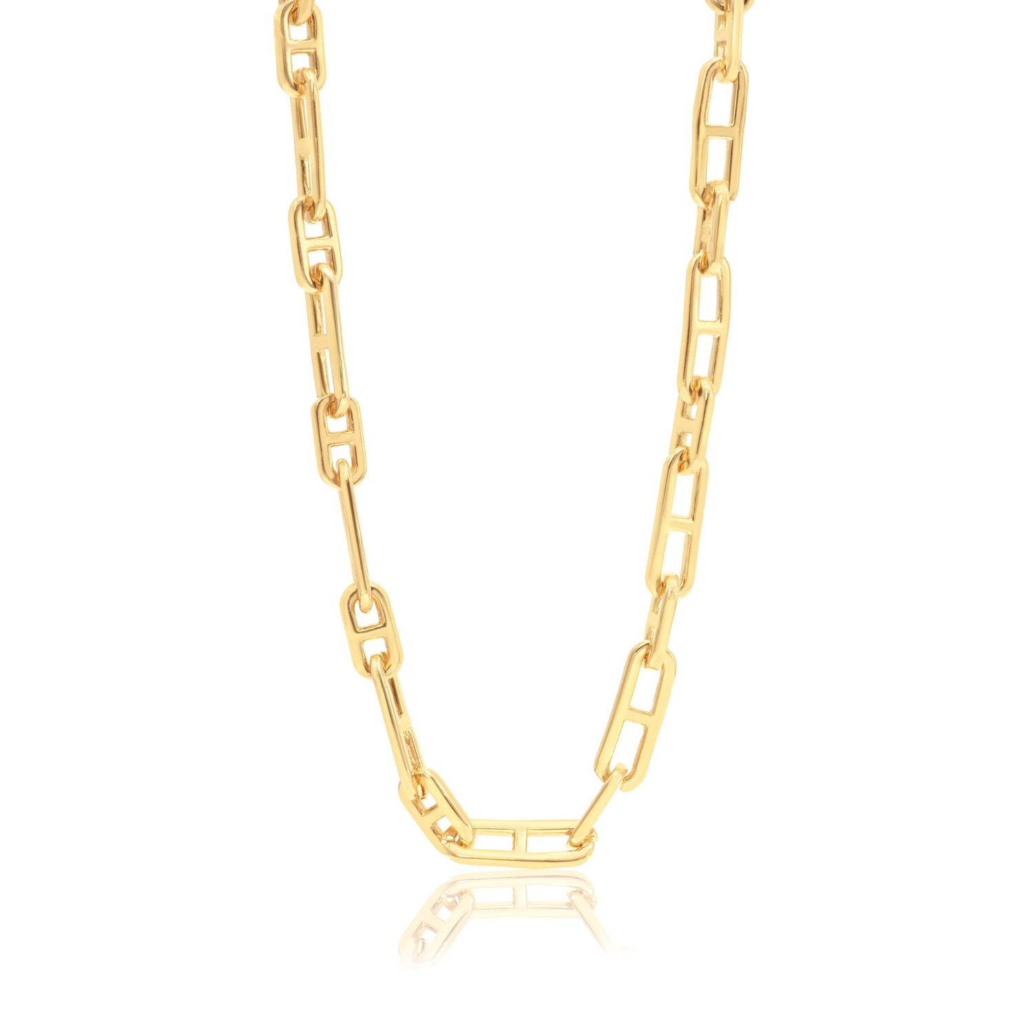 Shymi Women's Gold Bar Paper Clip Chain