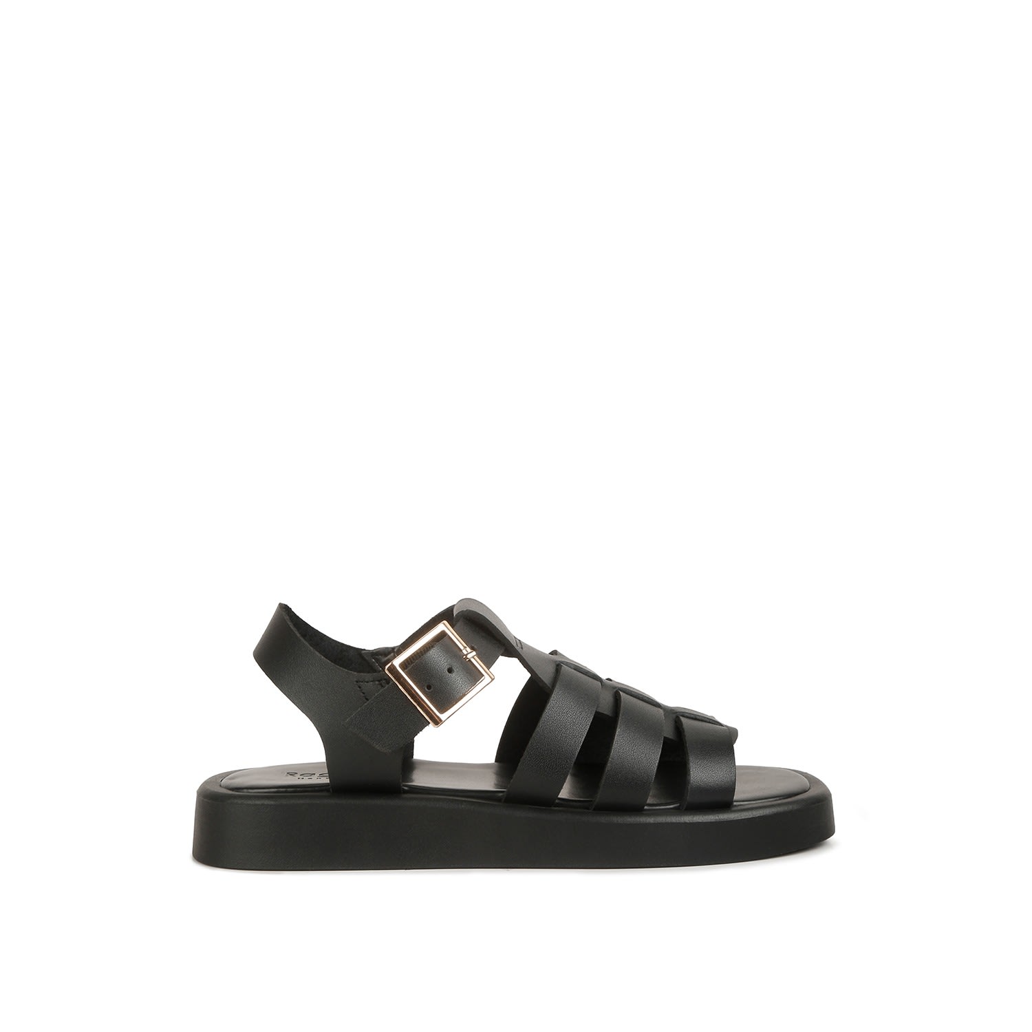 Rag & Co Women's Dacosta Genuine Leather Gladiator Flatform Sandals In Black