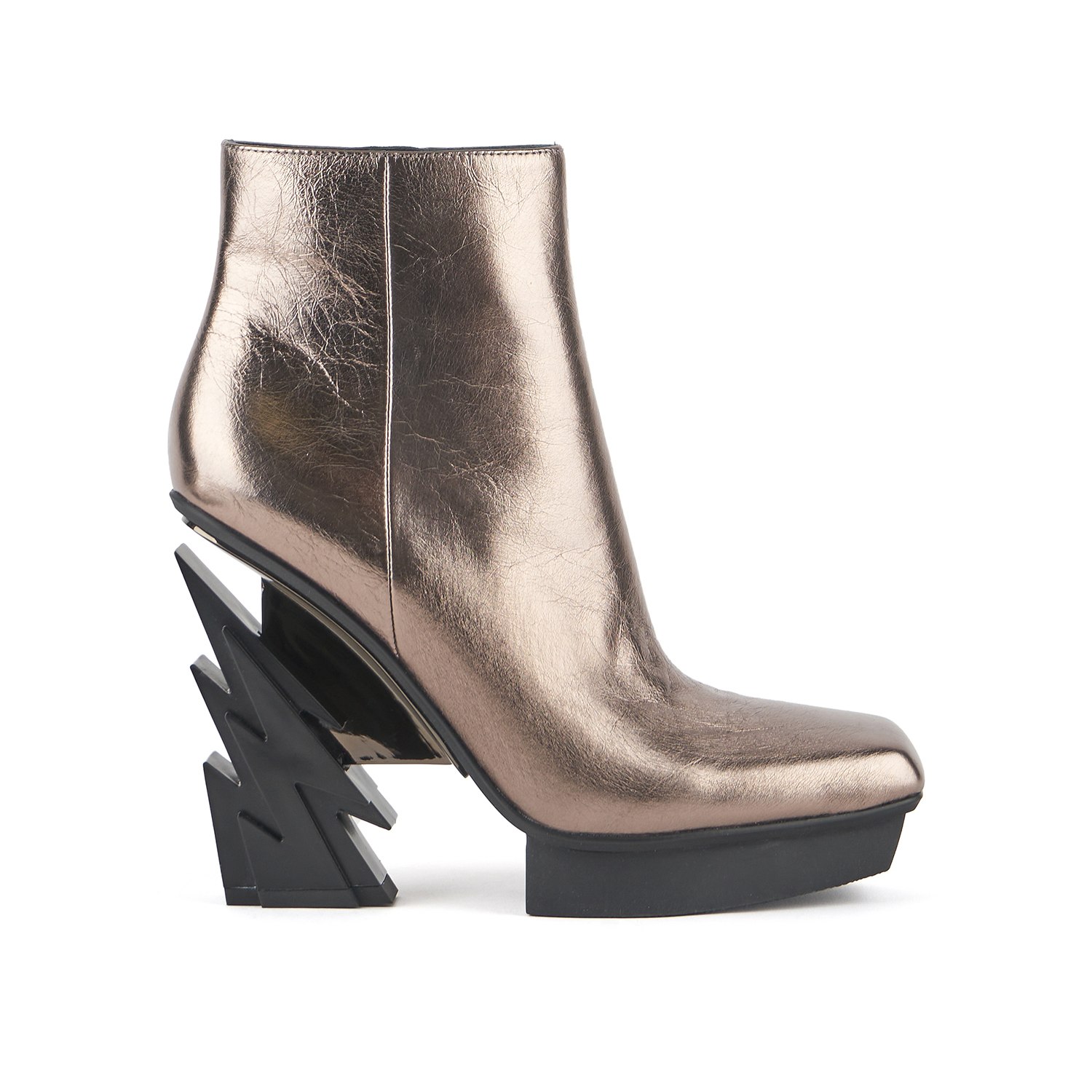 United Nude Women's Neutrals Glam Square Boot - Gun Metal Ii In Black