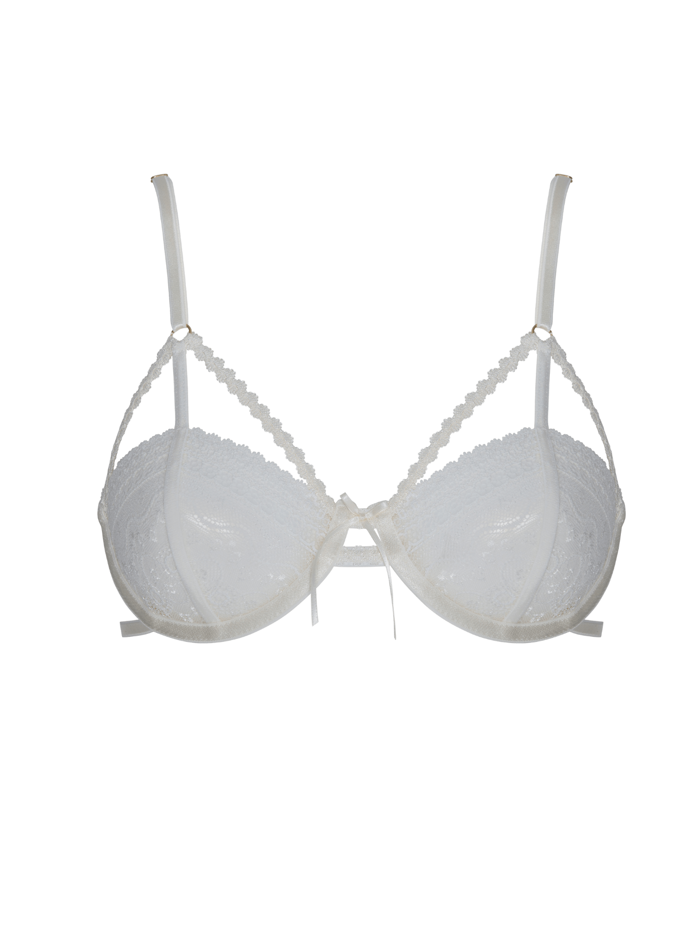 Bonbon Lingerie Women's Penelope Flirt Underwired Bra White In White