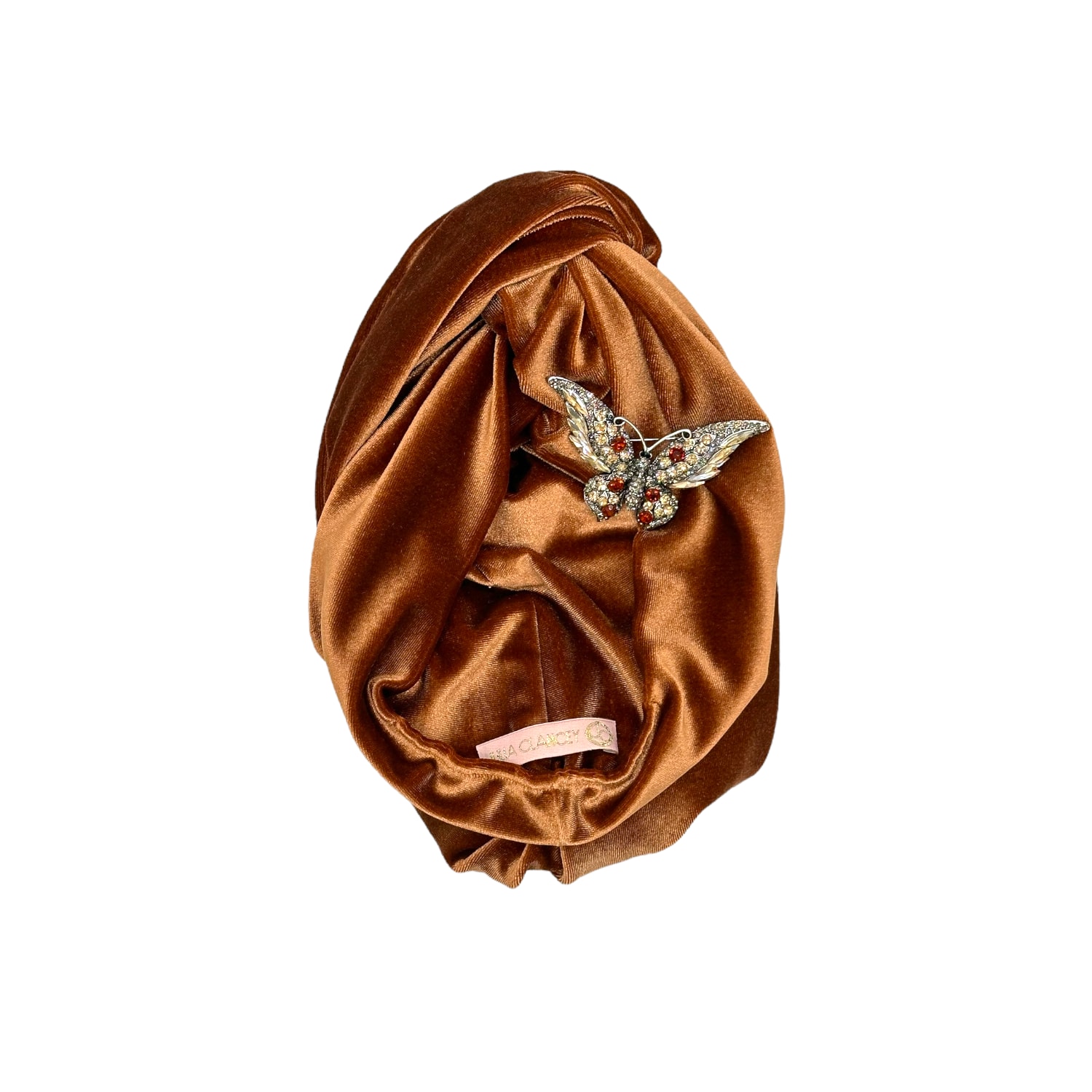 Women’s Brown Butterfly Cocoa Turban One Size Julia Clancey