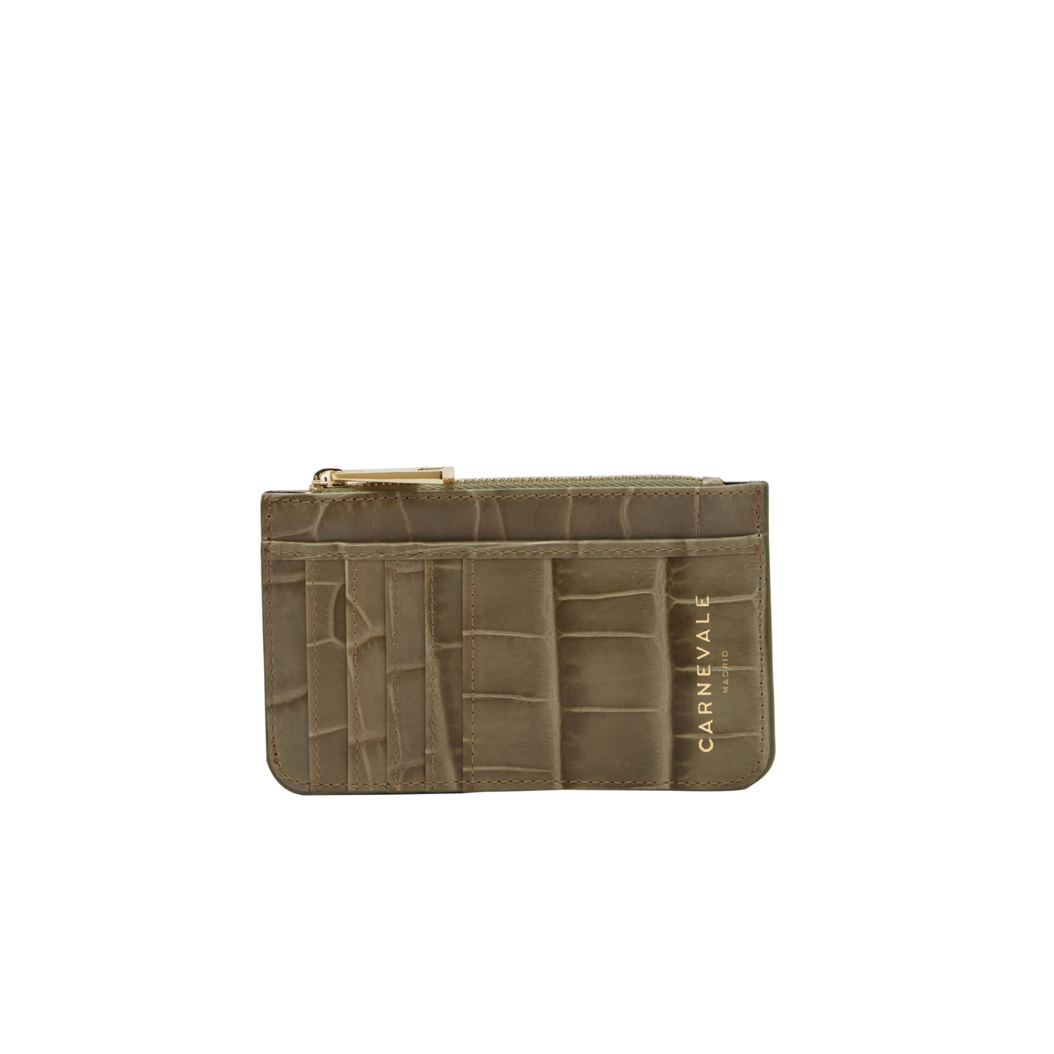 Women's Grey Luisa Taupe Card Holder | Carnevale