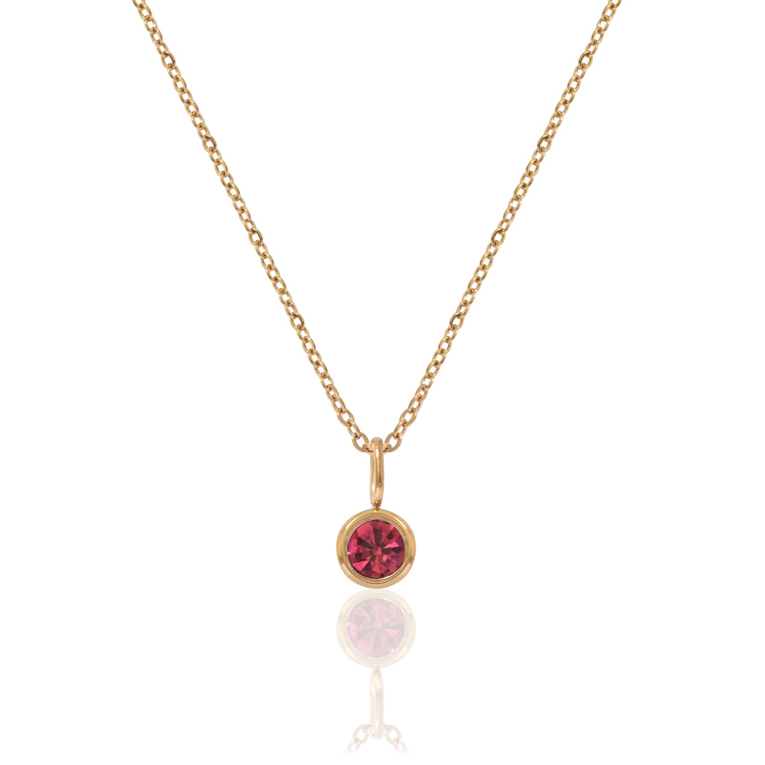 A Weathered Penny Women's Gold / Red Gold Birthstone Necklace - January In Multi