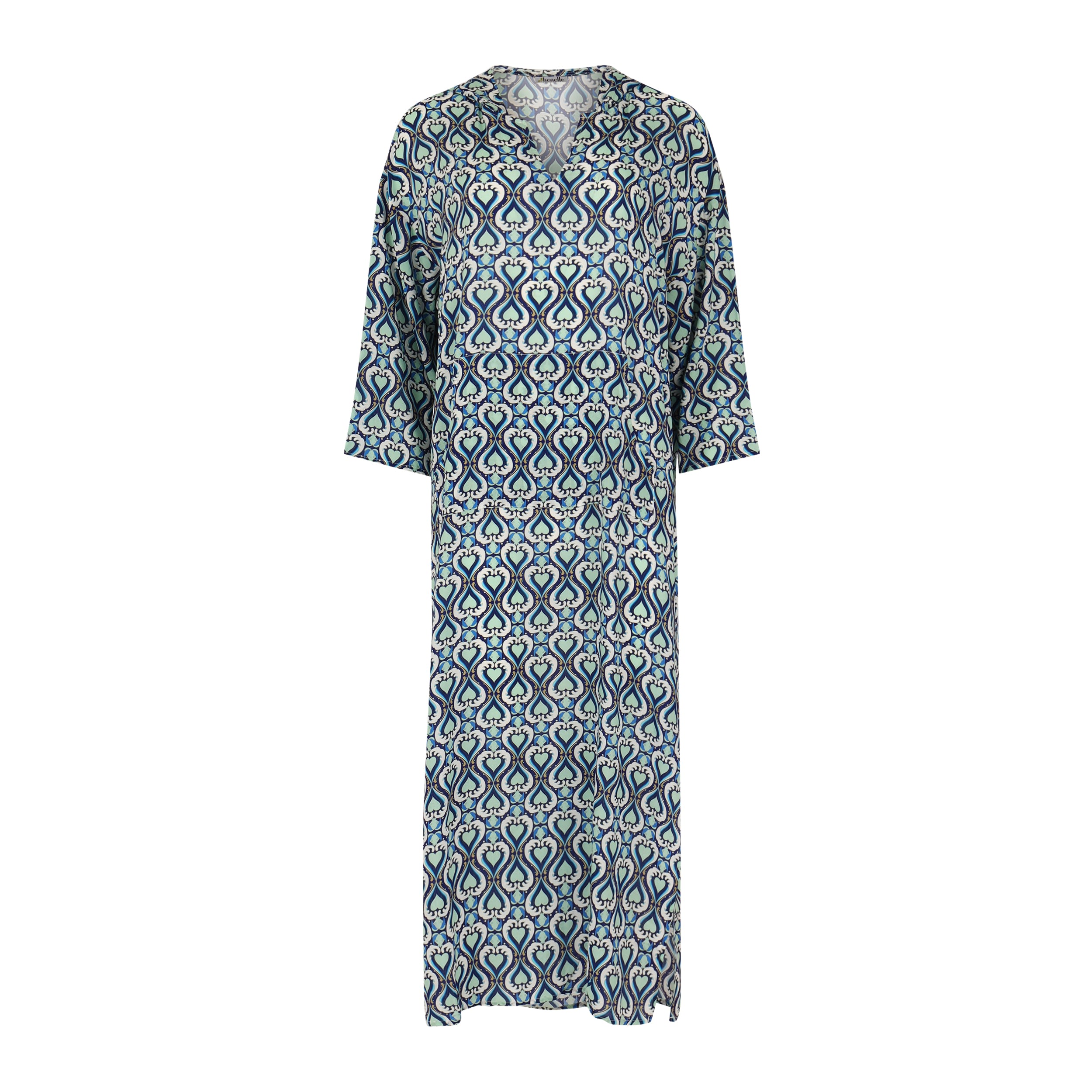 Women’s Blue / White Surfrider Kaftan One Size Henelle