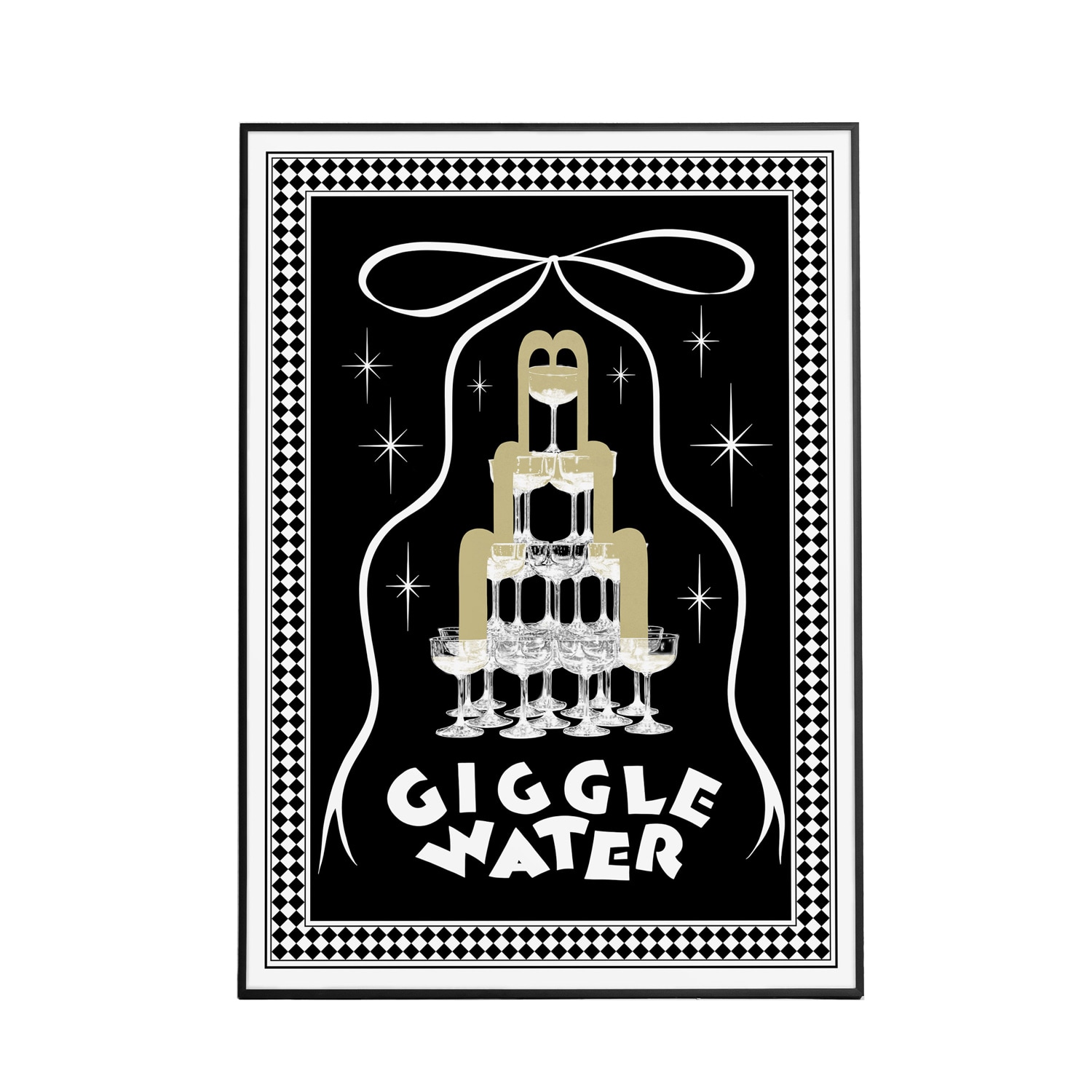 Abi Overland Jersey Black Giggle Water - Art Print L