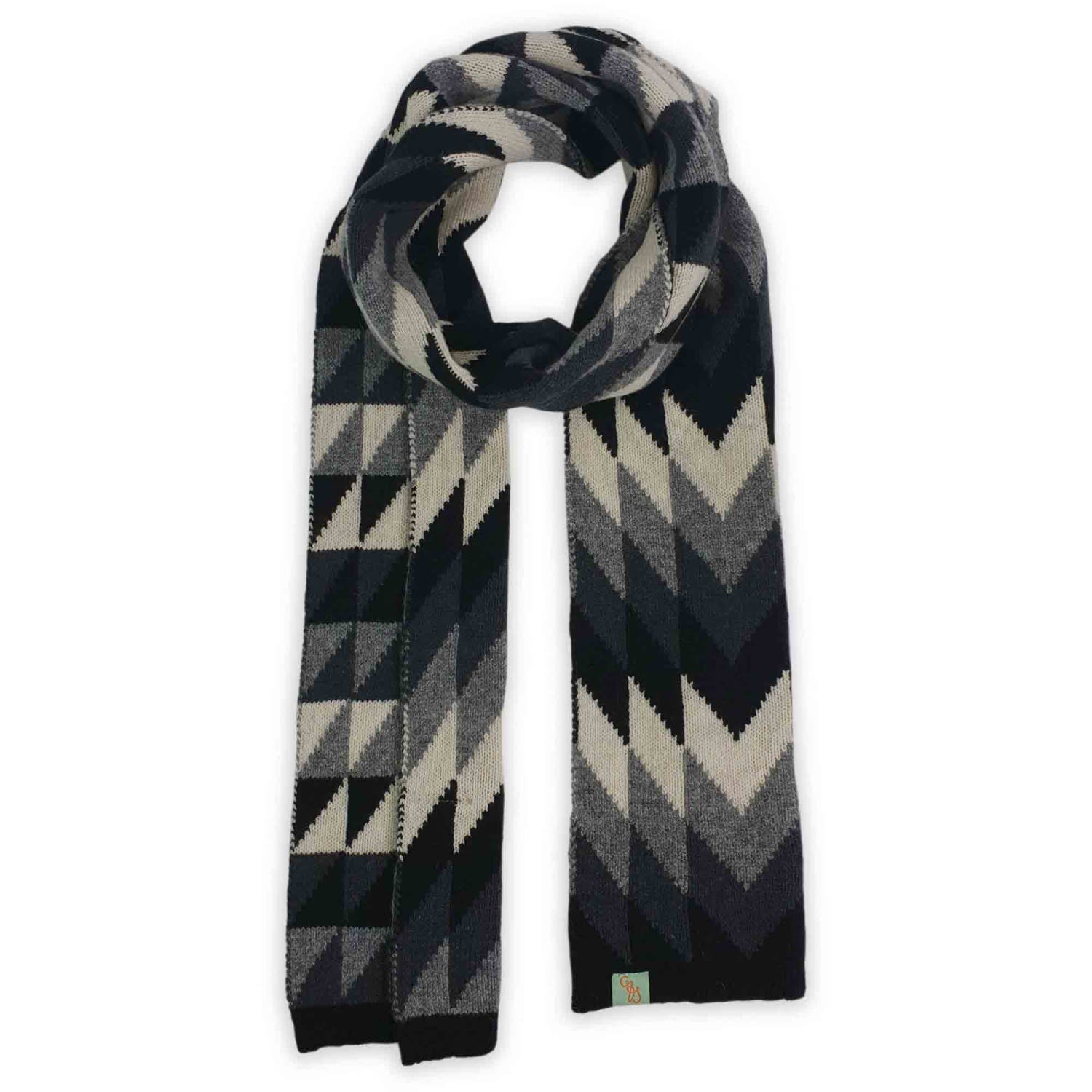 Men’s Black / Grey Scarves - Starstruck - Black Otto & Spike