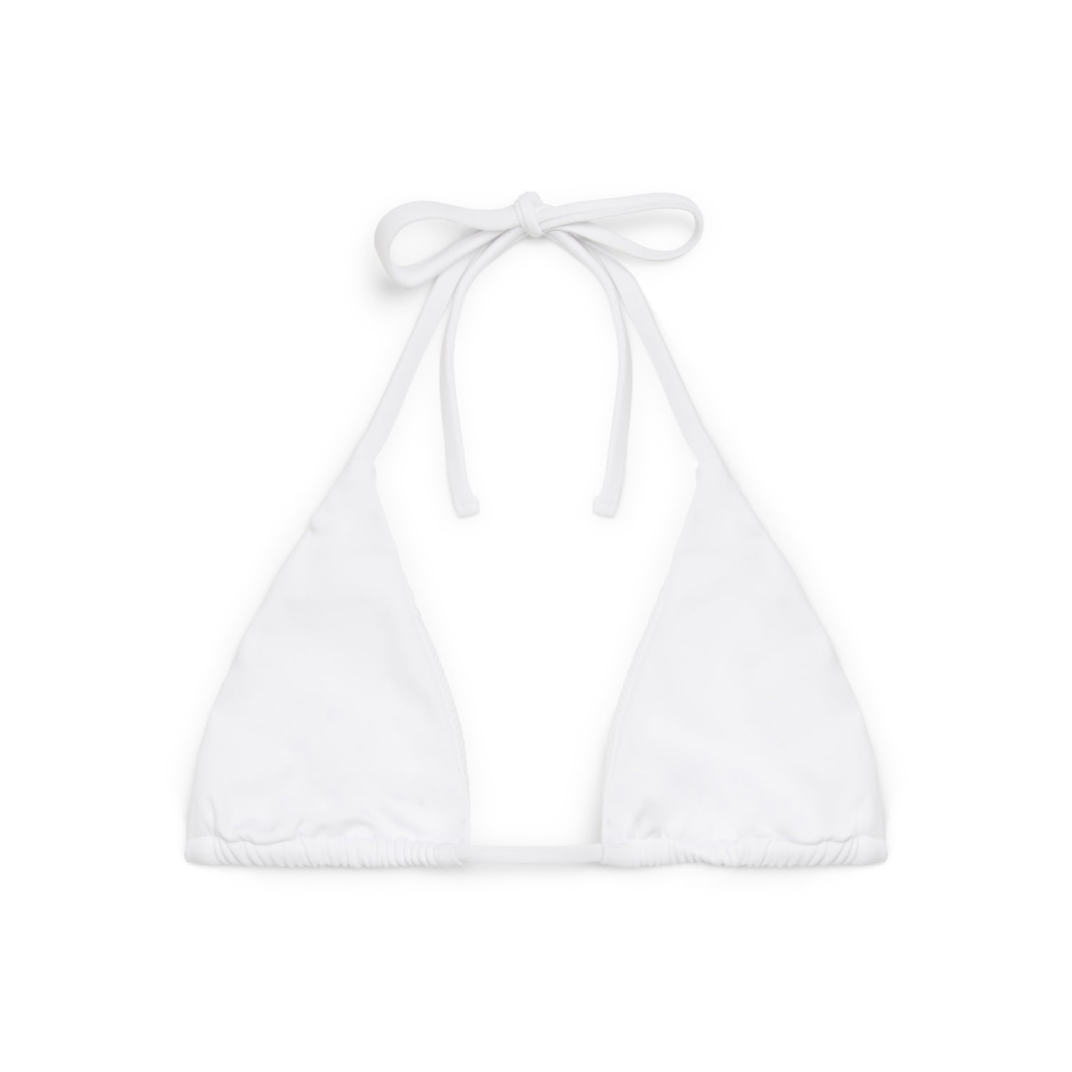 Women’s Athena Triangle Bikini Top In White Extra Small Poetry by Locals