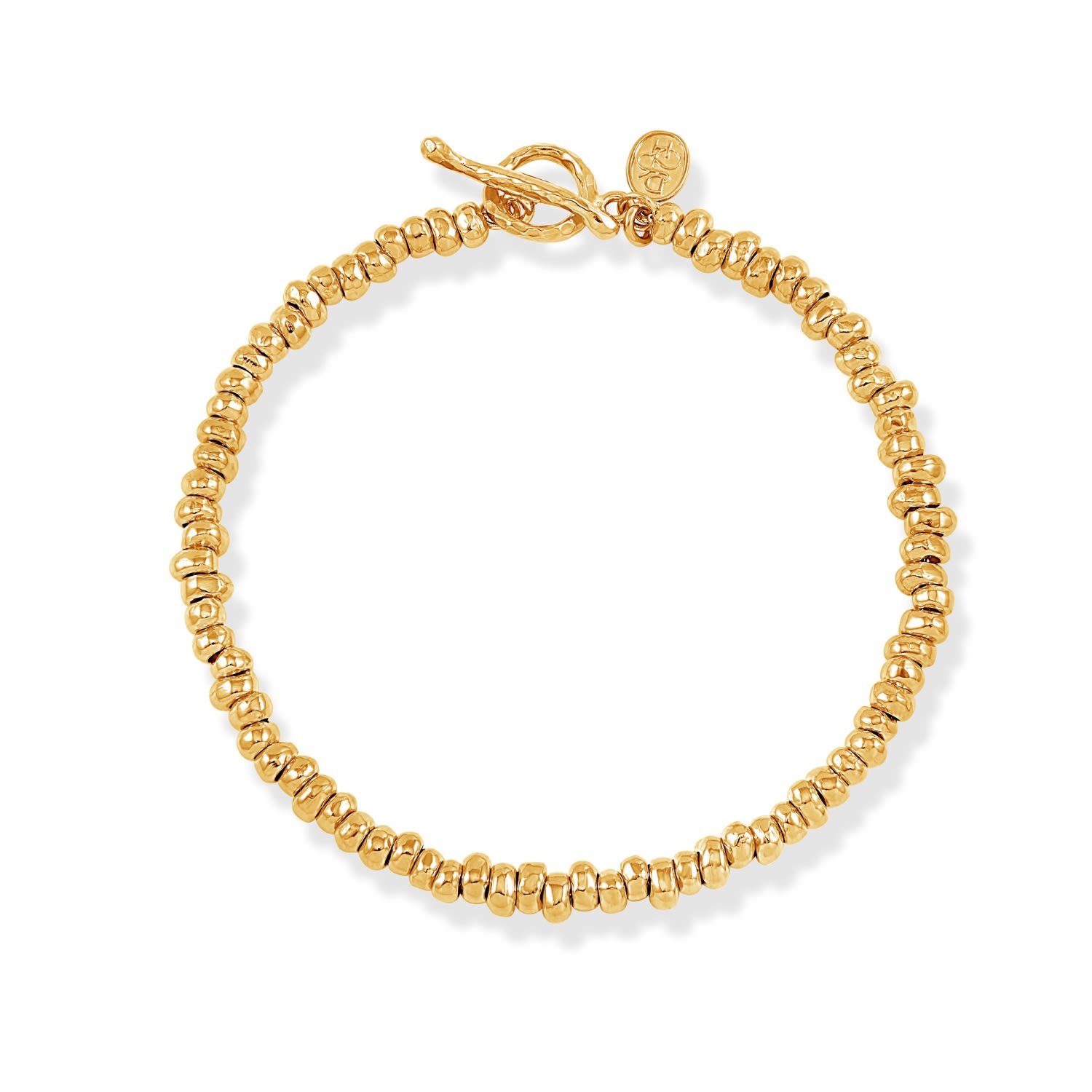Dower & Hall Men's Signature Small Nugget Bracelet In Gold Vermeil In Gold