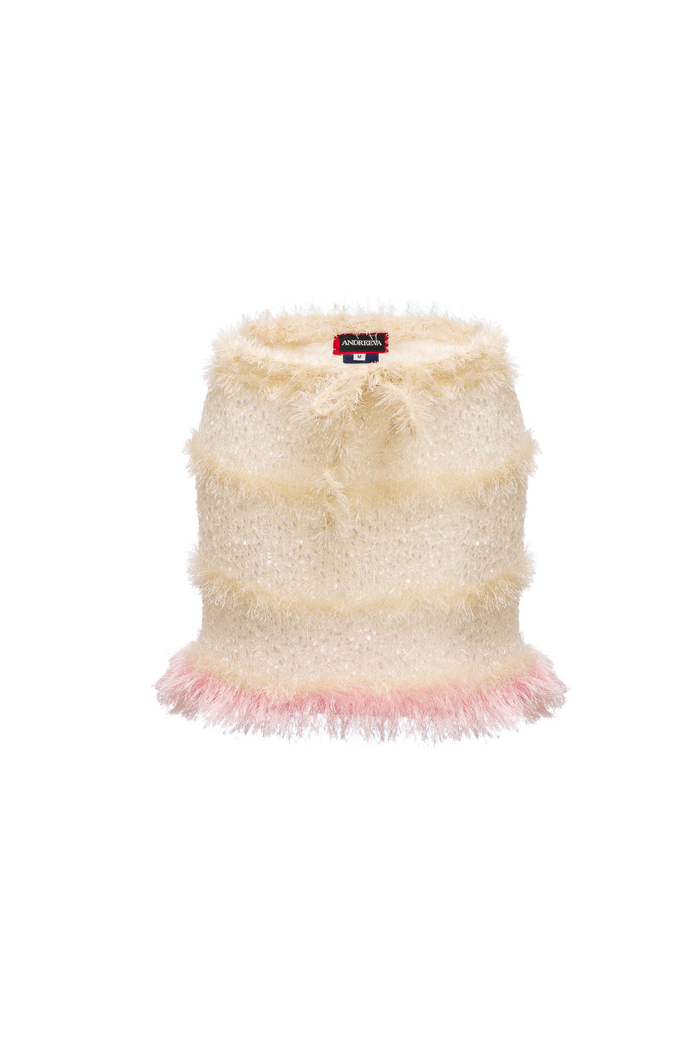 Andreeva Swan Handmade Knit Skirt In White