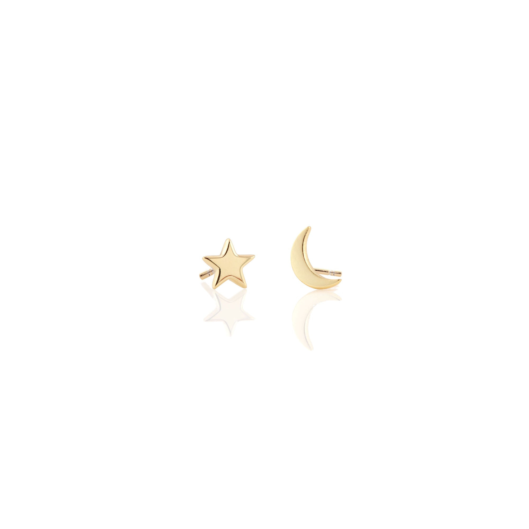 Kris Nations Women's Gold Star & Moon Stud Earrings In Gold