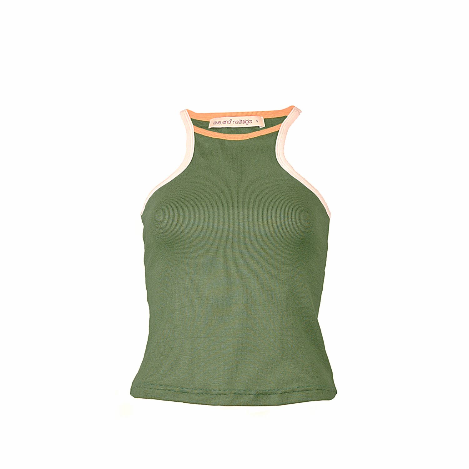 Love And Nostalgia Women's Green Goody Two Shoes Rib Singlet In Green