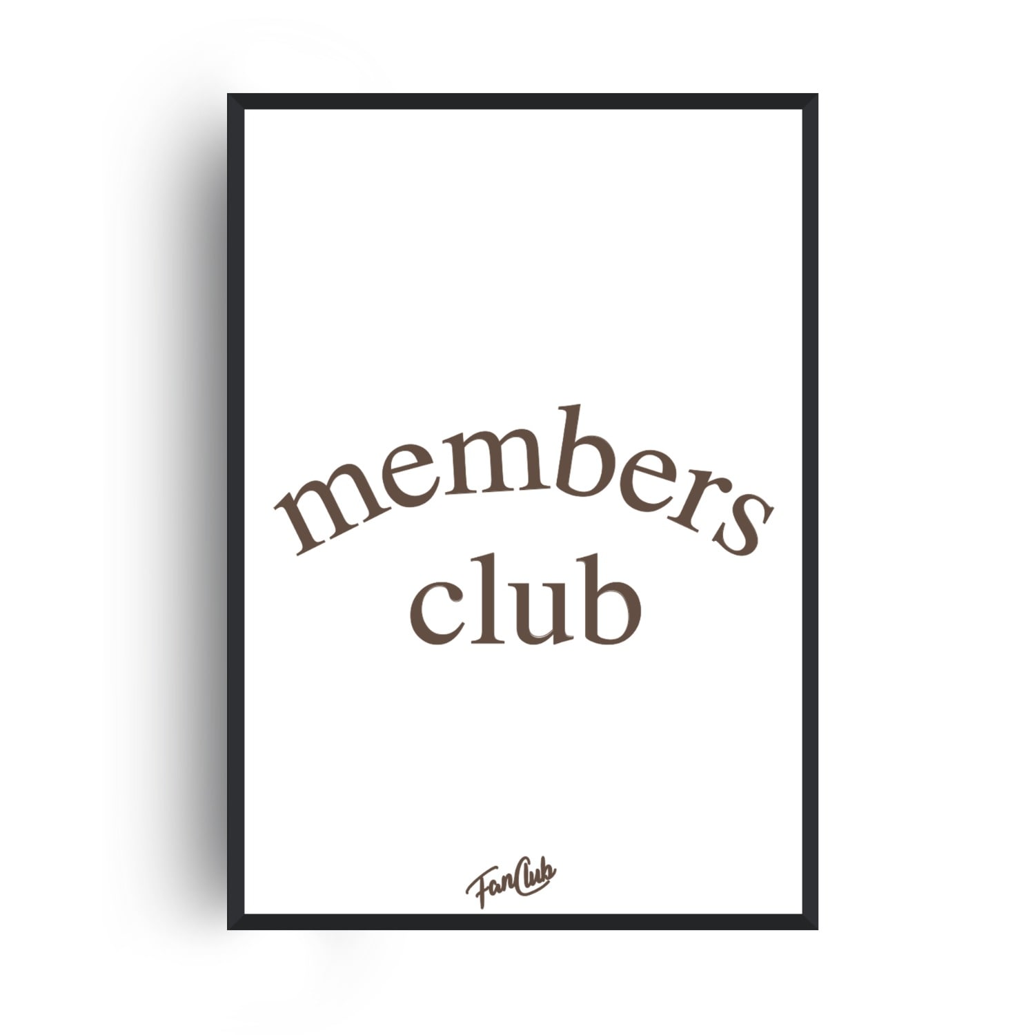 Fanclub Brown / Neutrals  Members Club Giclee Art Print In Brown