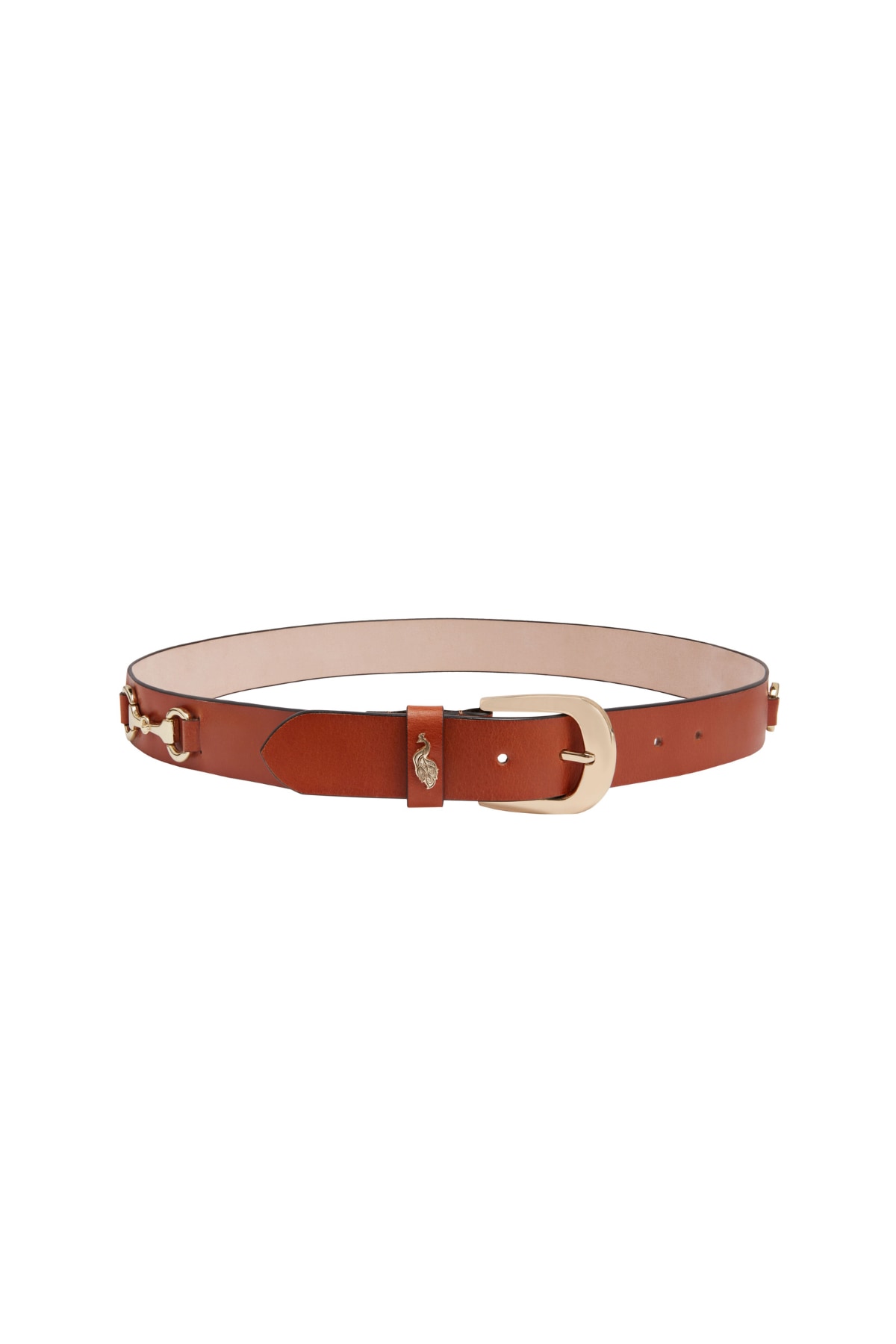 Hortons England Women's Marlborough Snaffle Leather Belt In Red