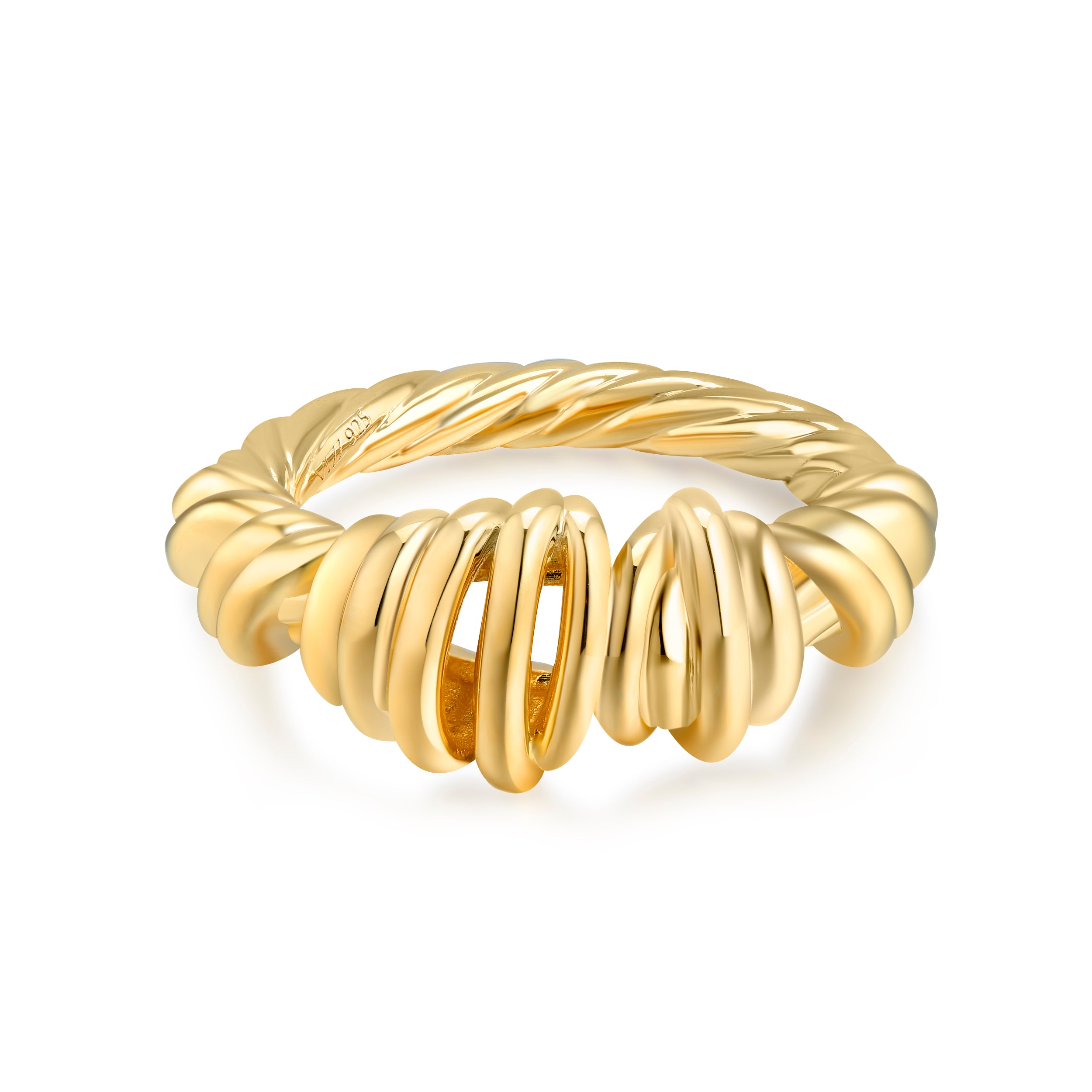 Women’s Sara Organic Spiral Gold Ring Frida & Florence