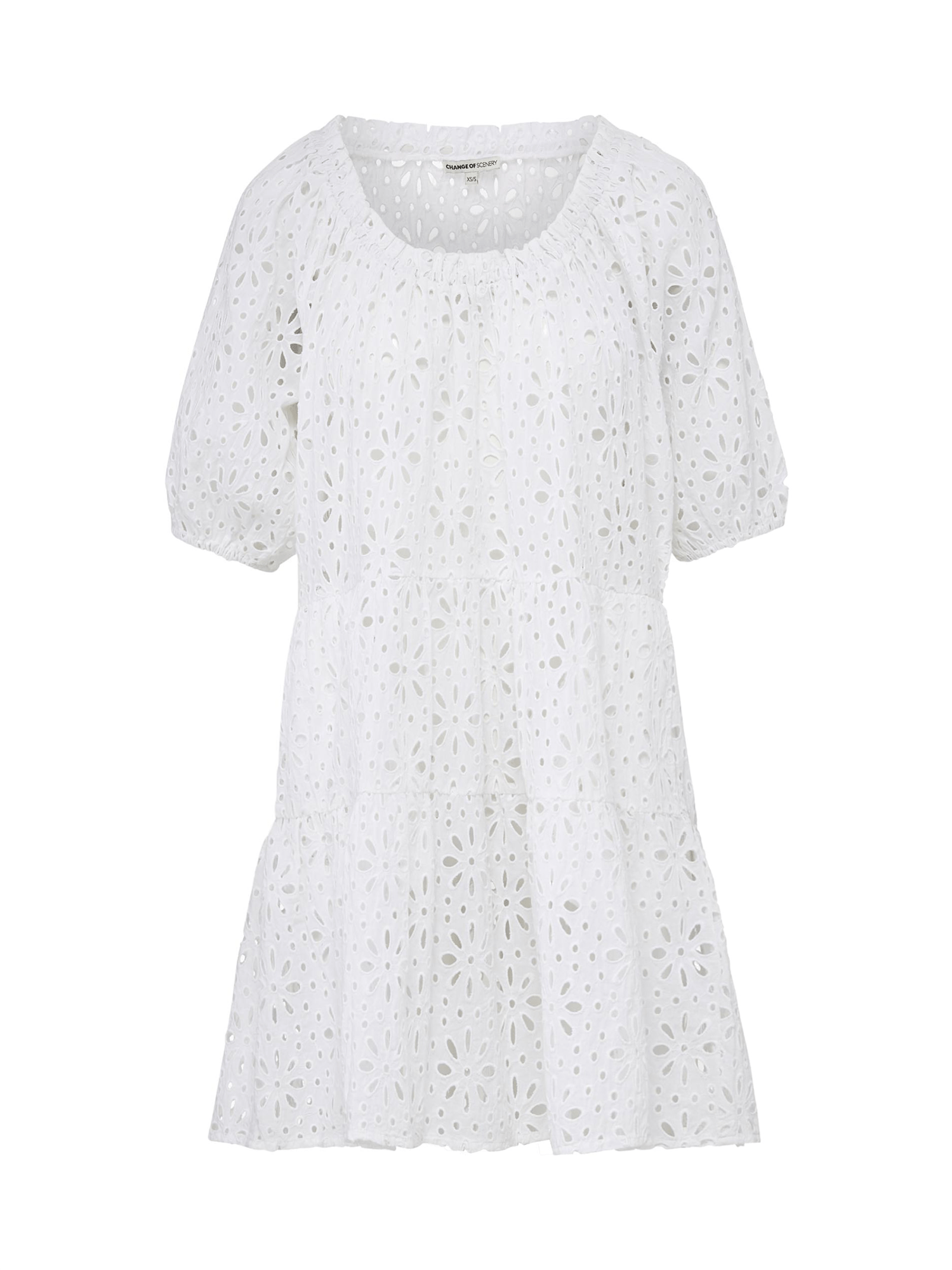 Change Of Scenery Women's Neutrals / White Kelly Dress Fresh White Seaside Eyelet In White