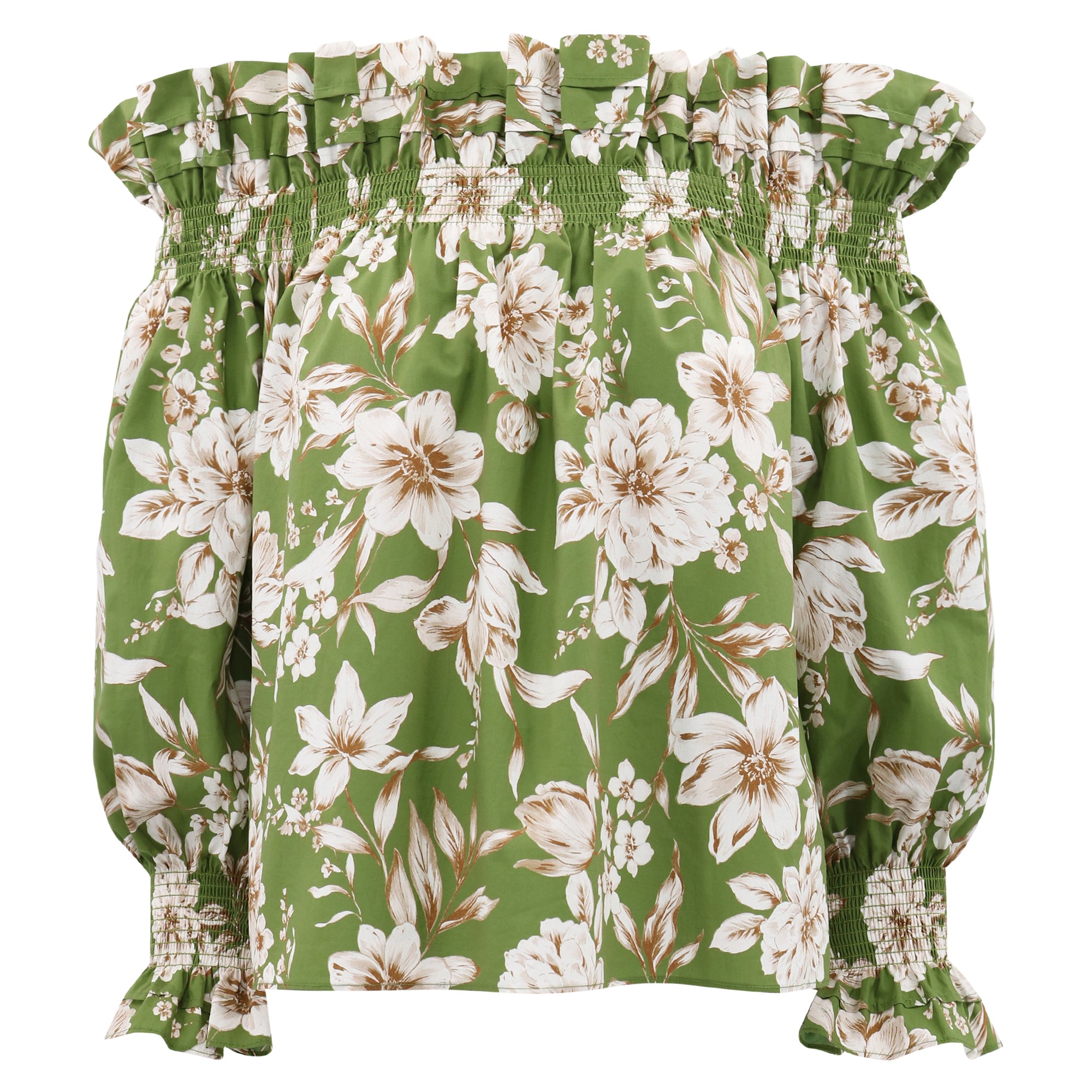 Women’s Regina Top - Green Magnolia Small Christy Lynn