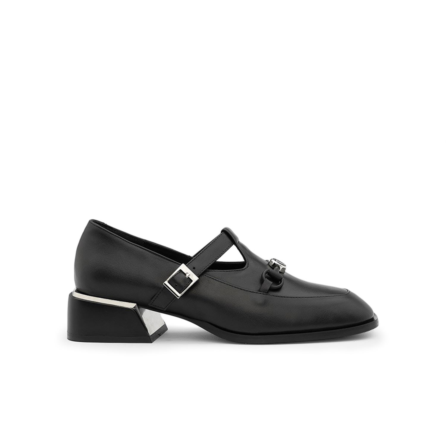 Ilvi Tova Black Leather Women's Pump In Black