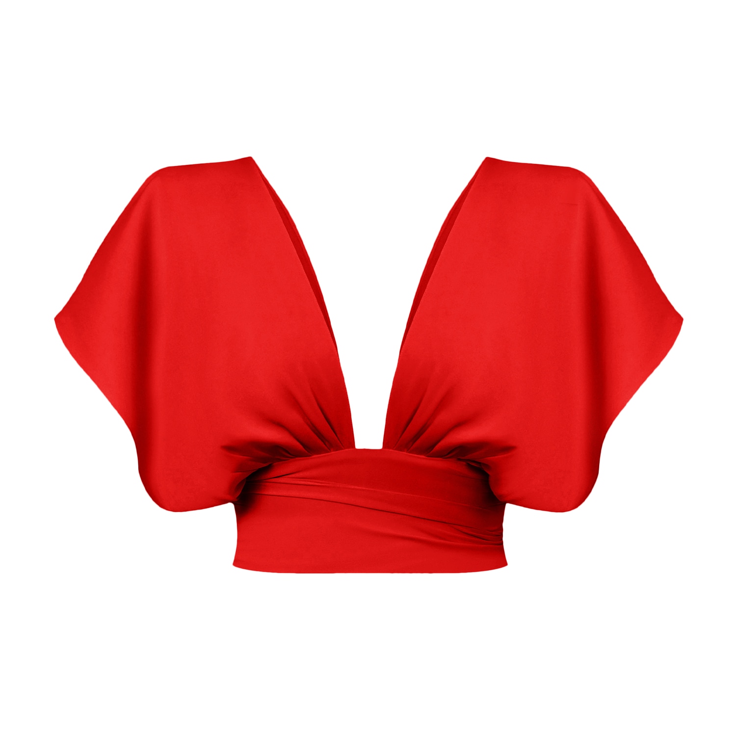 Women’s Amber Wrap Top In Scarlett Red One Size Lily Phellera