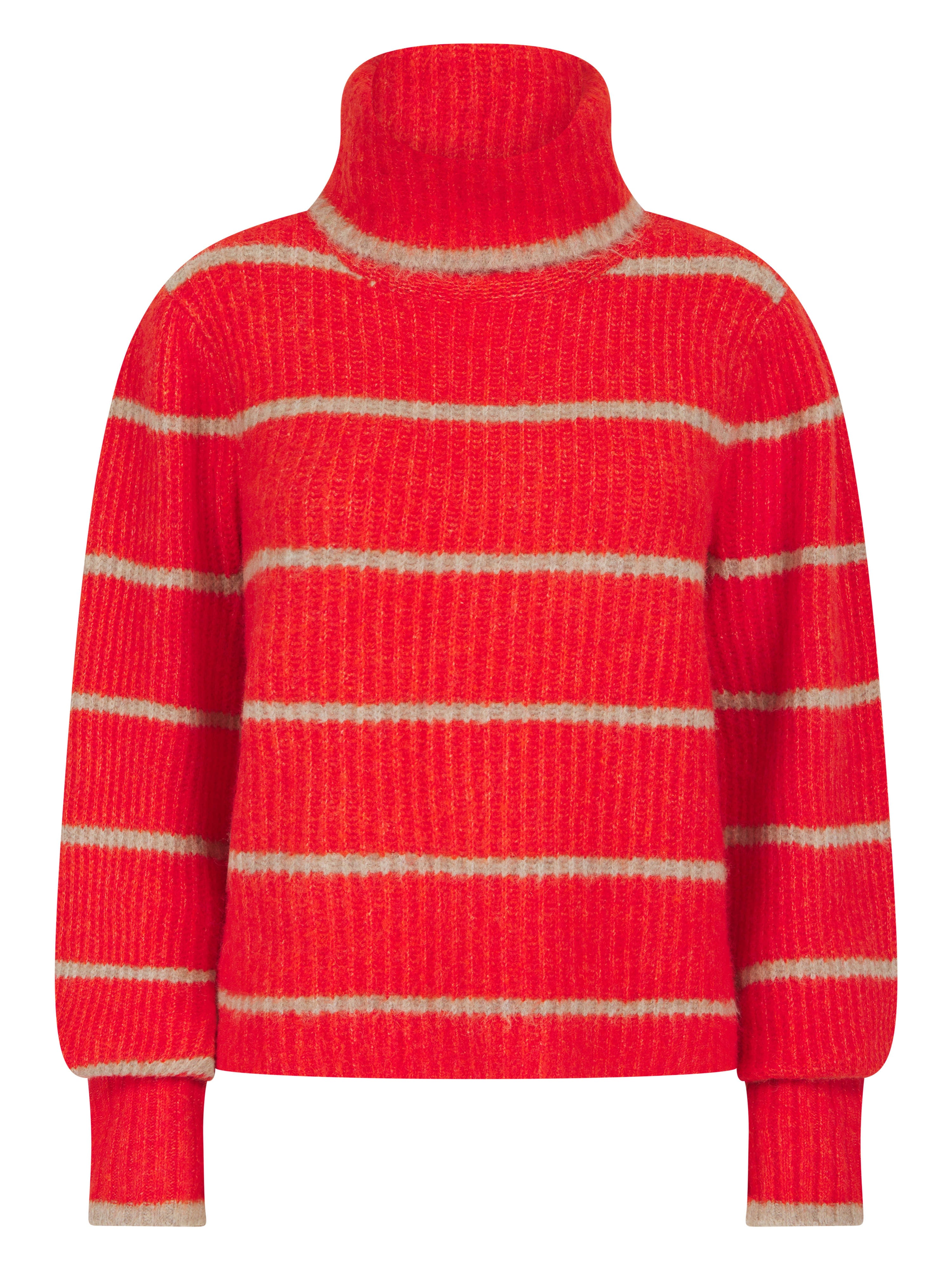 Women’s Yellow / Orange Chiara Knitted Stripe Jumper-Orange Large Nooki Design