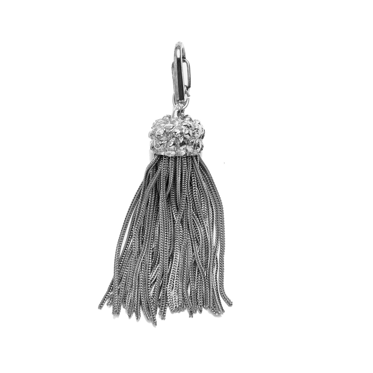 Women’s Short Silver Tassel Charm Lovard