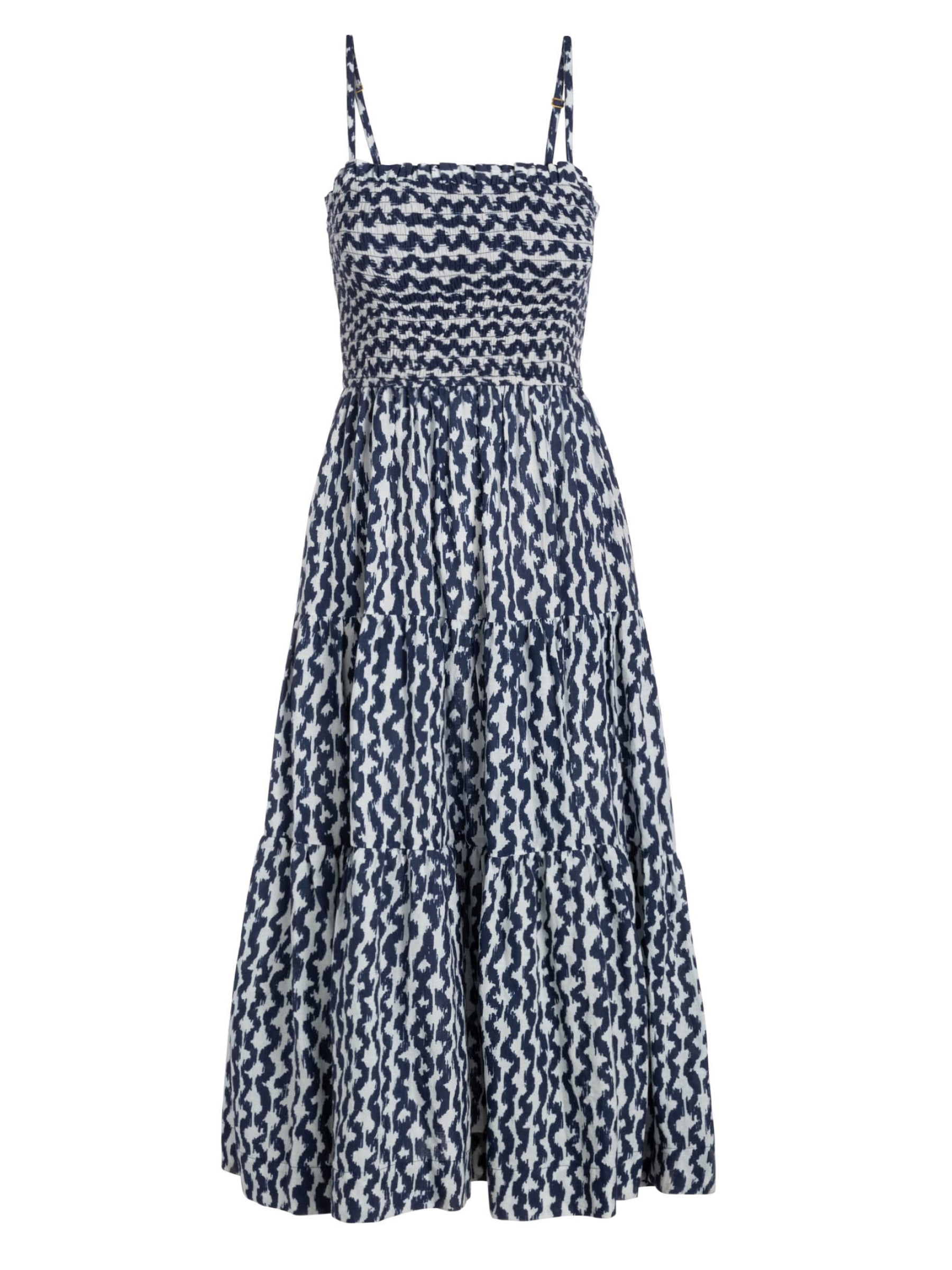 Change Of Scenery Women's Blue / White Kristen Dress In Elysia Waves In Blue