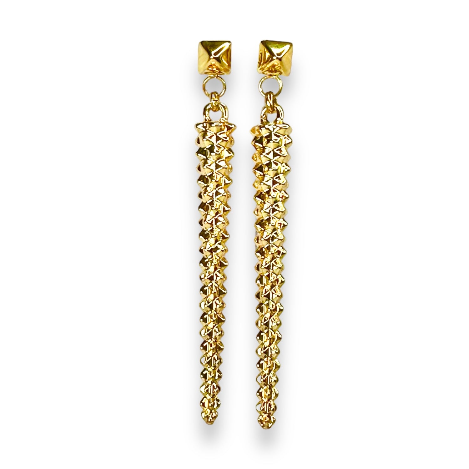 Women’s Gold Artemis Dangle Earrings Jagged Halo Jewelry