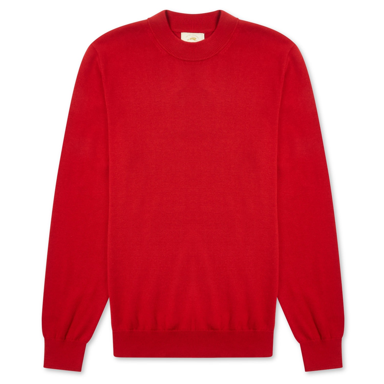 Men’s Mock Turtle Neck - Red Medium Burrows & Hare