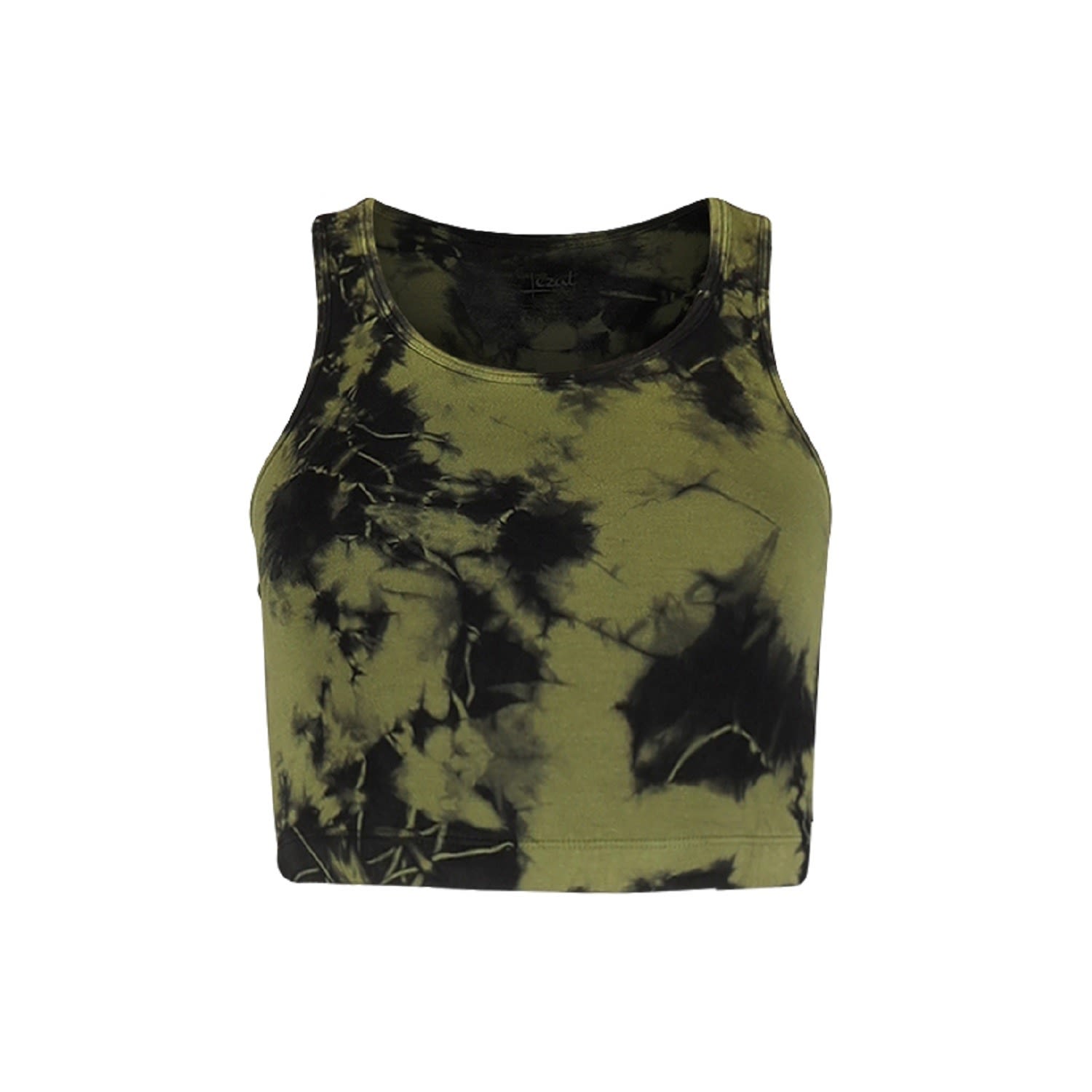 Women’s Dani Organic Cotton Bra Top - Army Tie Dye Medium Lezat