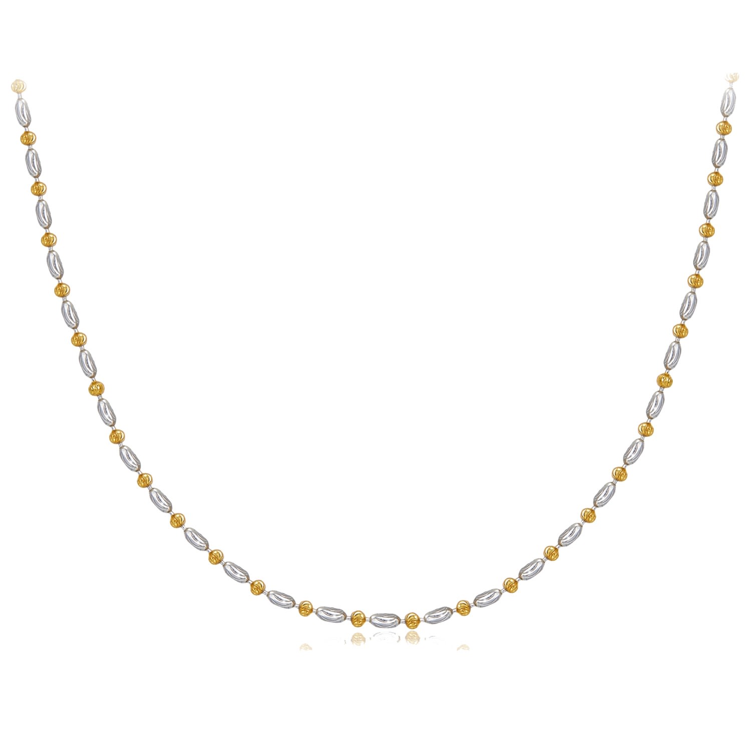 Janus Edinburgh Women's Sha Sha Dual Tone Gold Vermeil And Sterling Silver Necklace 55cm In Silver